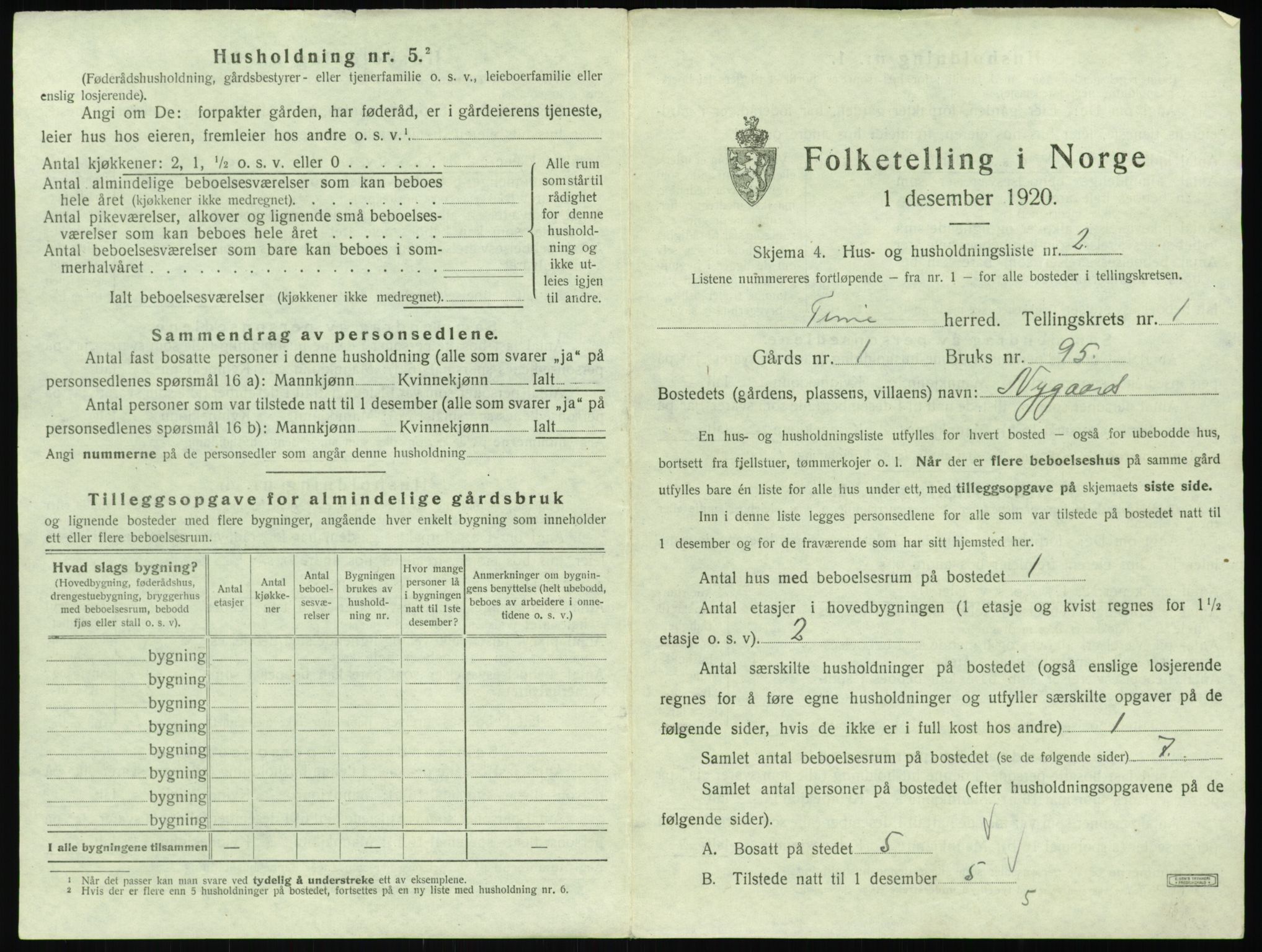 SAST, Folketelling 1920 for 1121 Time herred, 1920, s. 45