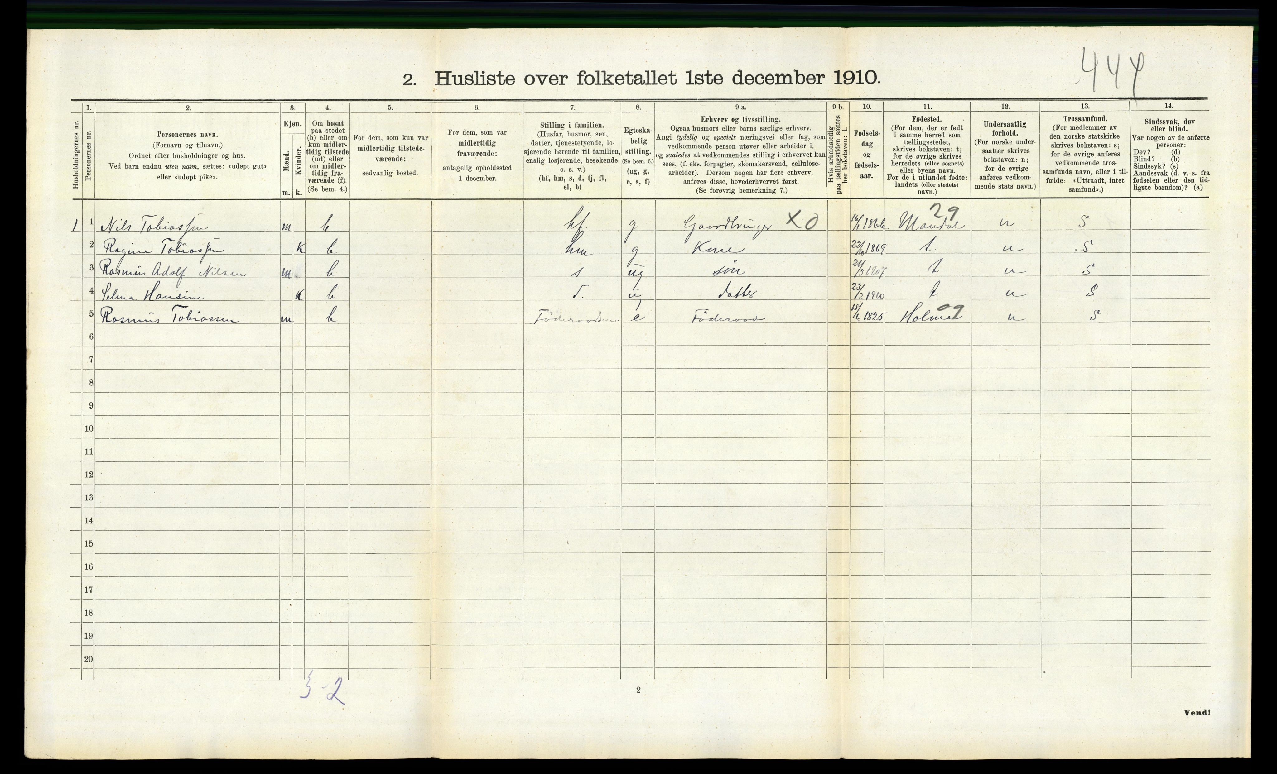 RA, Folketelling 1910 for 1019 Halse og Harkmark herred, 1910, s. 755