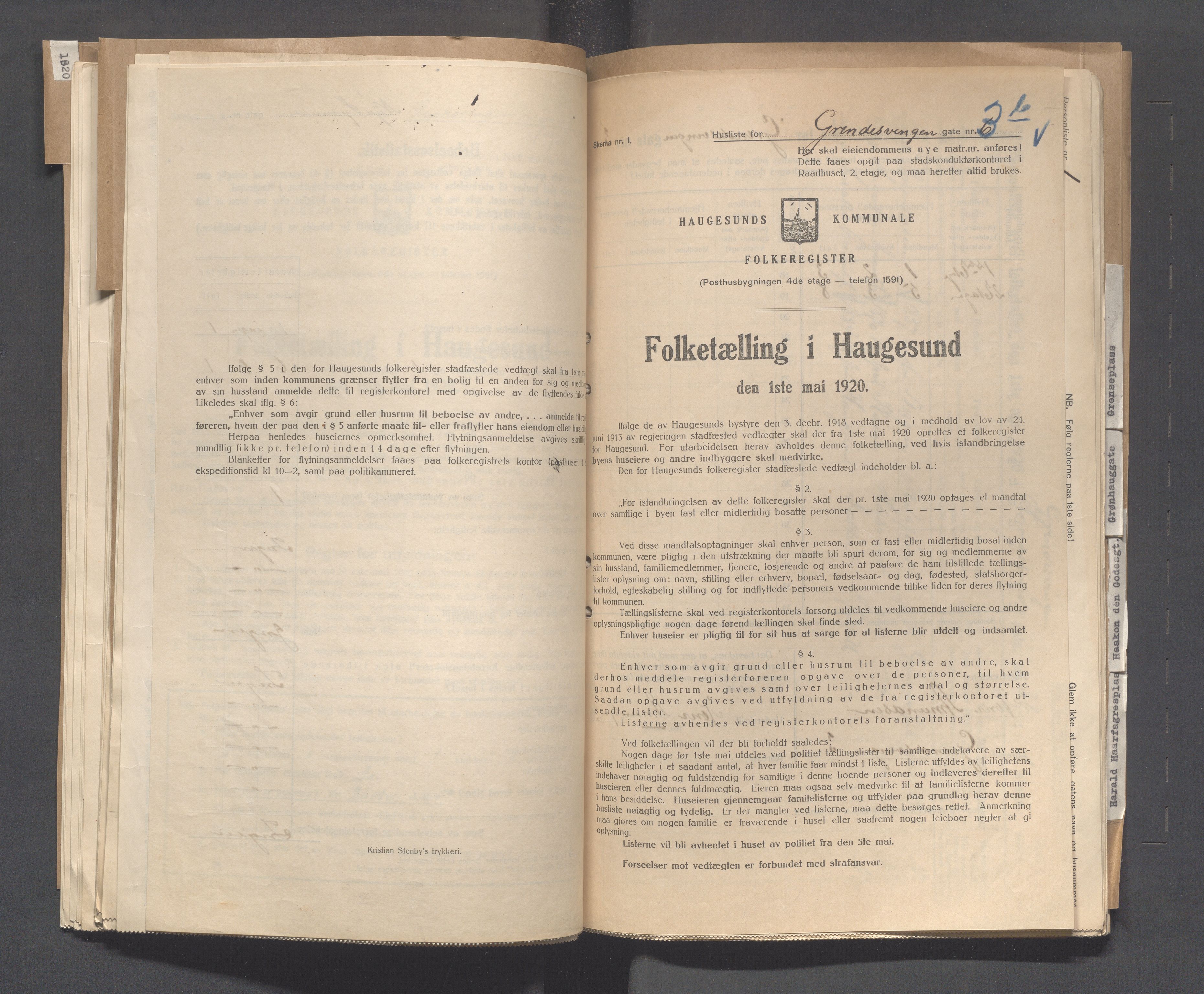 IKAR, Kommunal folketelling 1.5.1920 for Haugesund, 1920, s. 1068