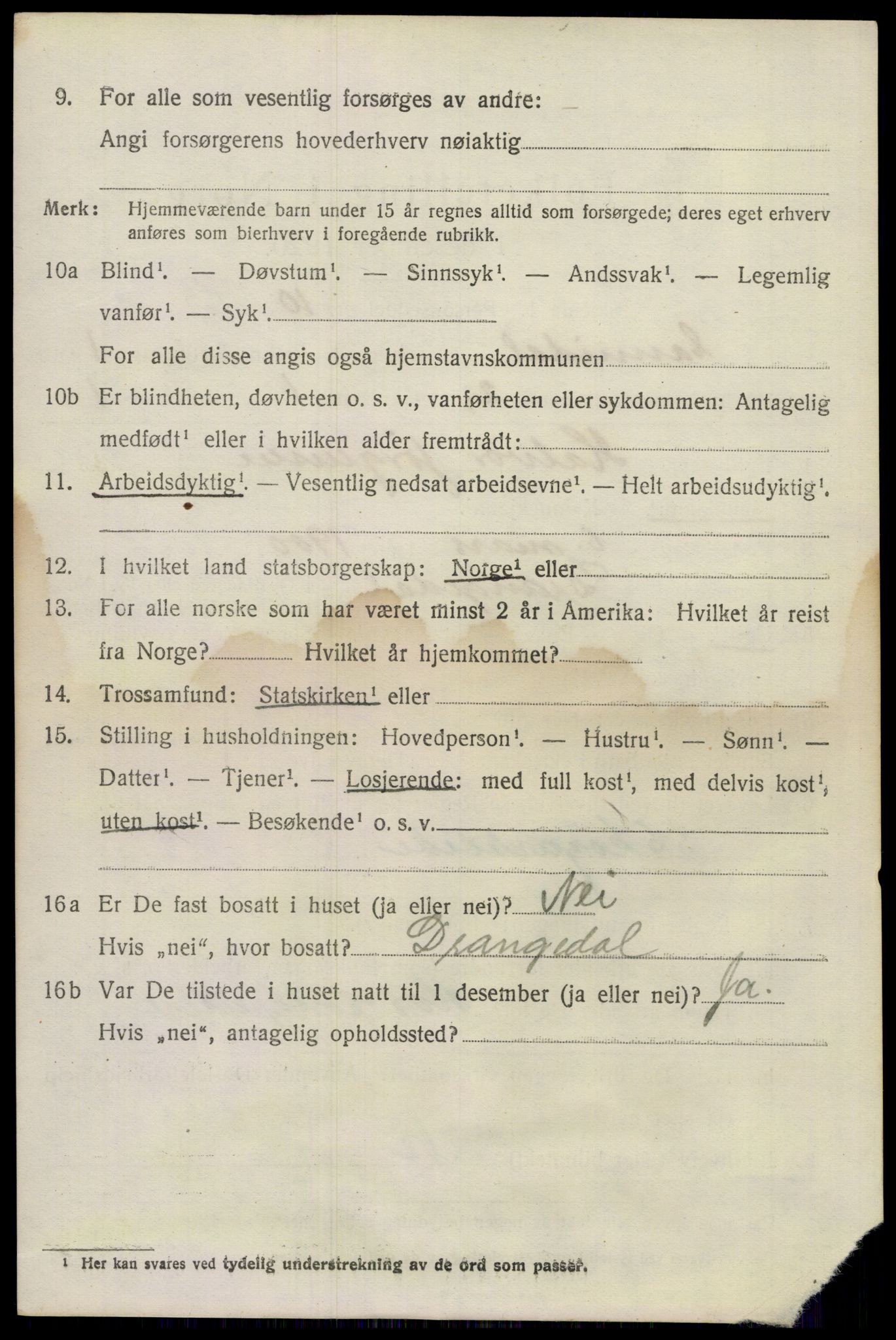 SAKO, Folketelling 1920 for 0816 Sannidal herred, 1920, s. 1060