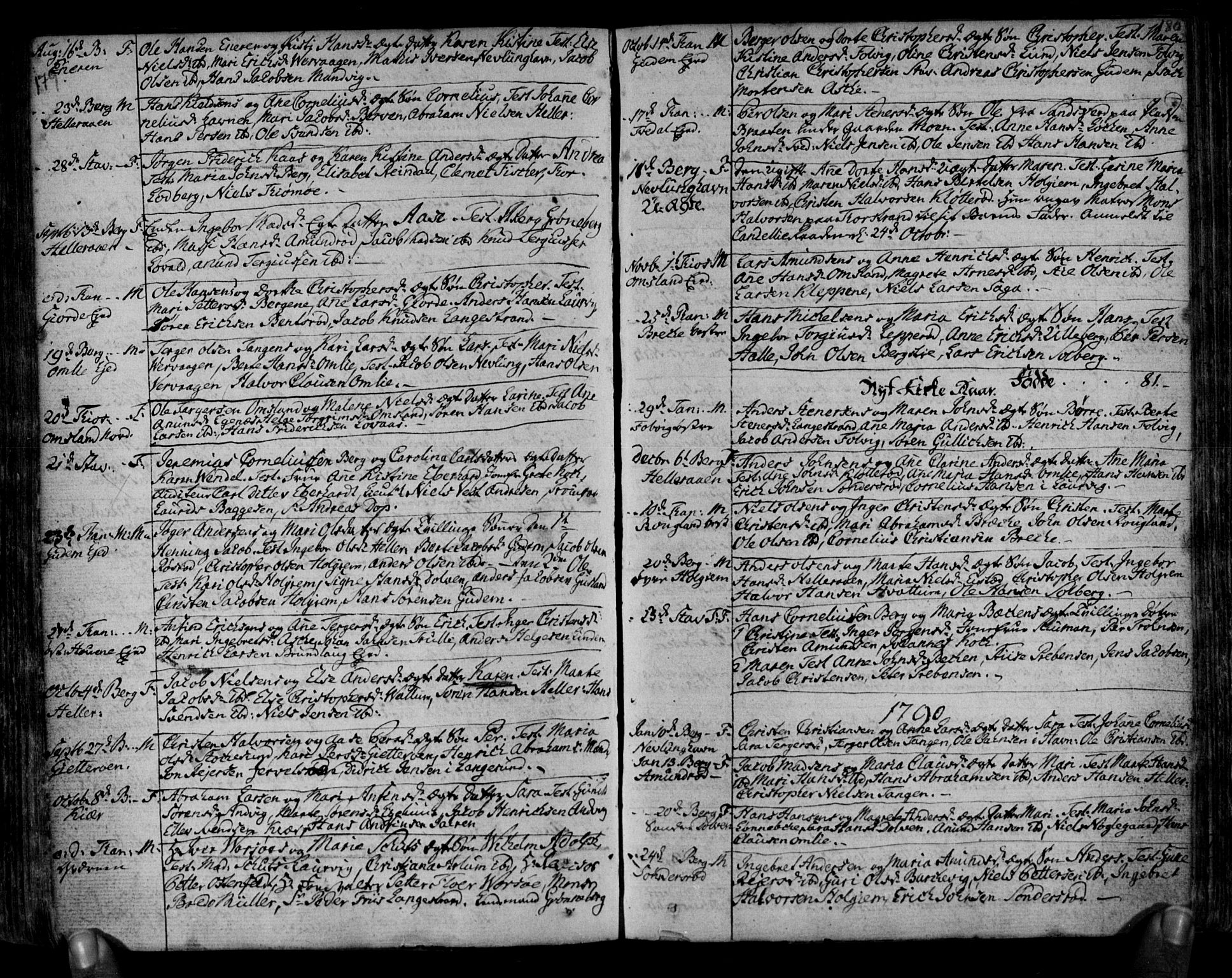 Brunlanes kirkebøker, SAKO/A-342/F/Fa/L0001: Ministerialbok nr. I 1, 1766-1801, s. 179-180