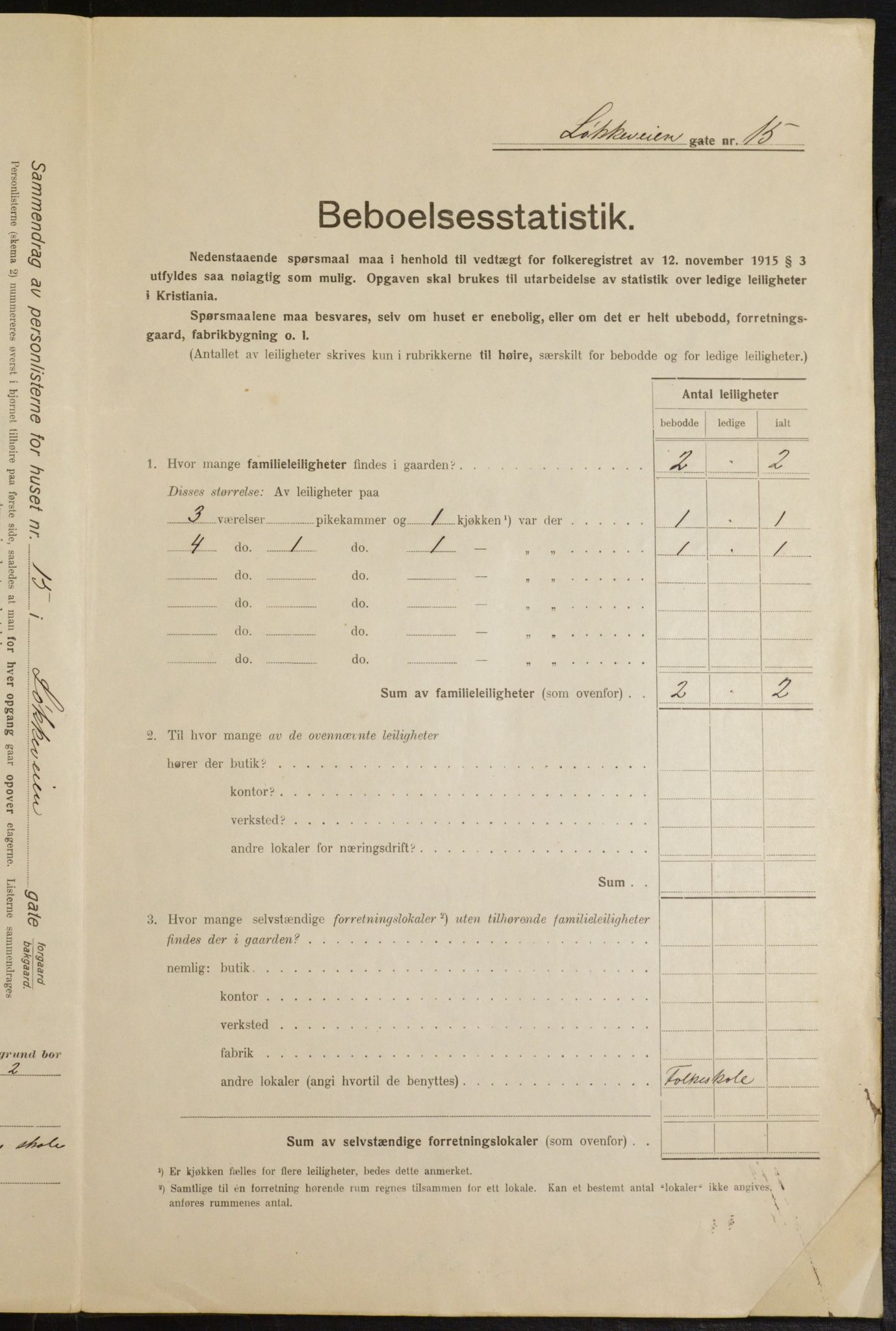 OBA, Kommunal folketelling 1.2.1916 for Kristiania, 1916, s. 60090