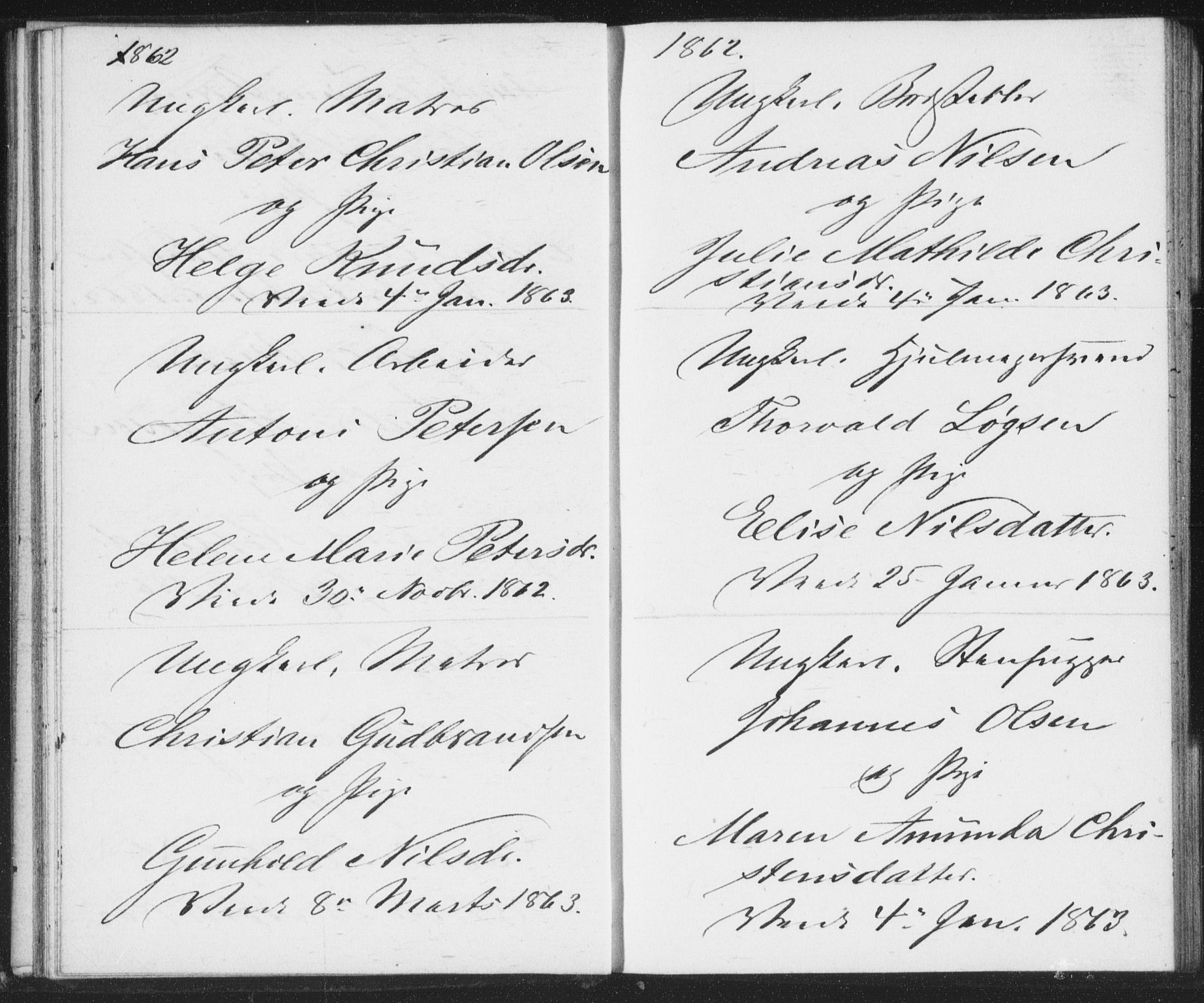 Bragernes kirkebøker, SAKO/A-6/H/Ha/L0004: Lysningsprotokoll nr. 4, 1860-1866