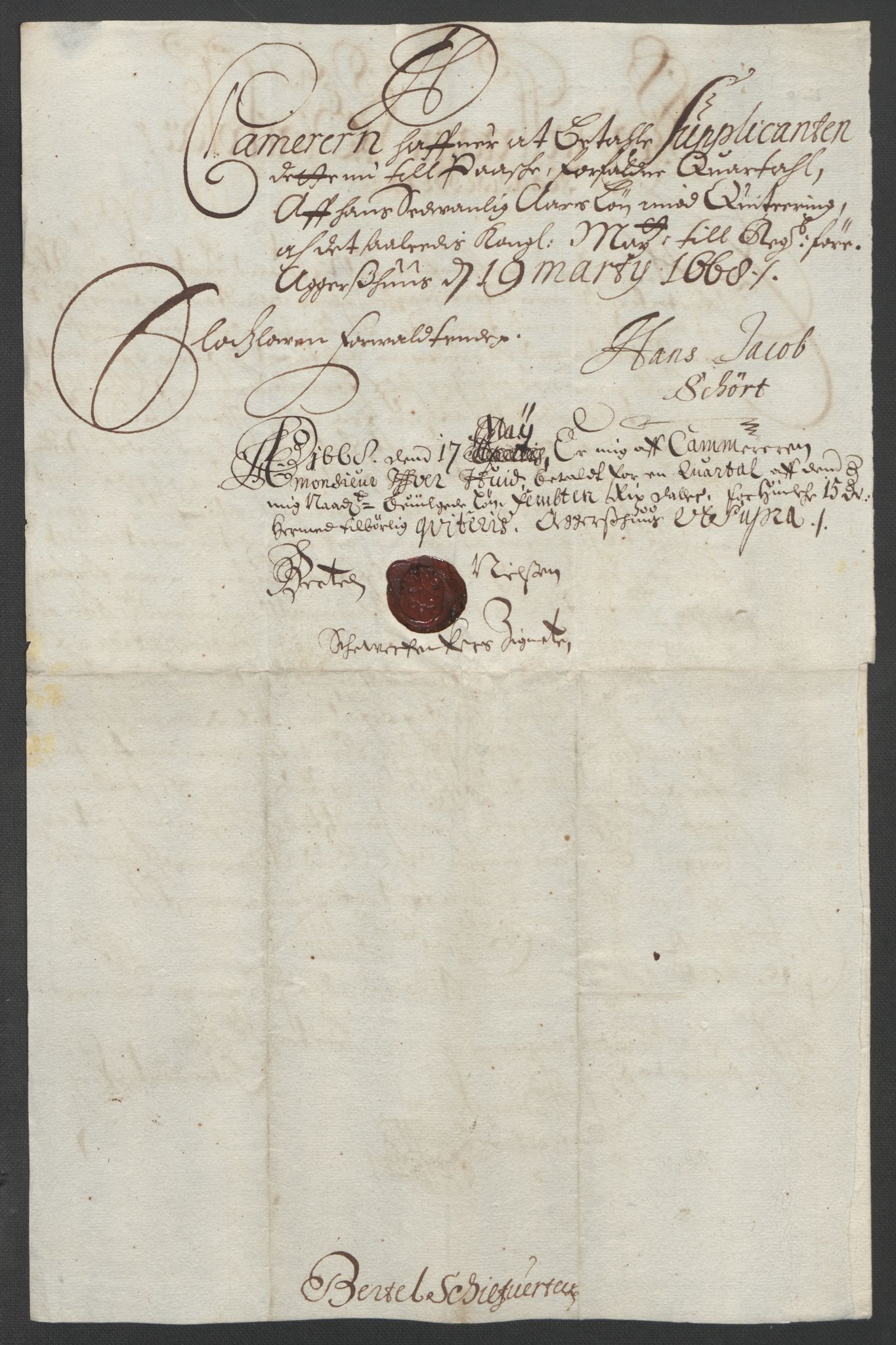 Rentekammeret inntil 1814, Reviderte regnskaper, Stiftamtstueregnskaper, Landkommissariatet på Akershus og Akershus stiftamt, RA/EA-5869/R/Rb/L0054: Akershus stiftamt, 1668