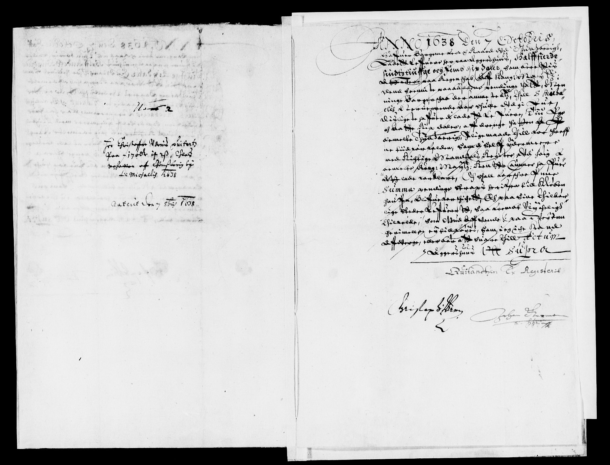 Rentekammeret inntil 1814, Reviderte regnskaper, Lensregnskaper, AV/RA-EA-5023/R/Rb/Rbo/L0018: Tønsberg len, 1638-1639