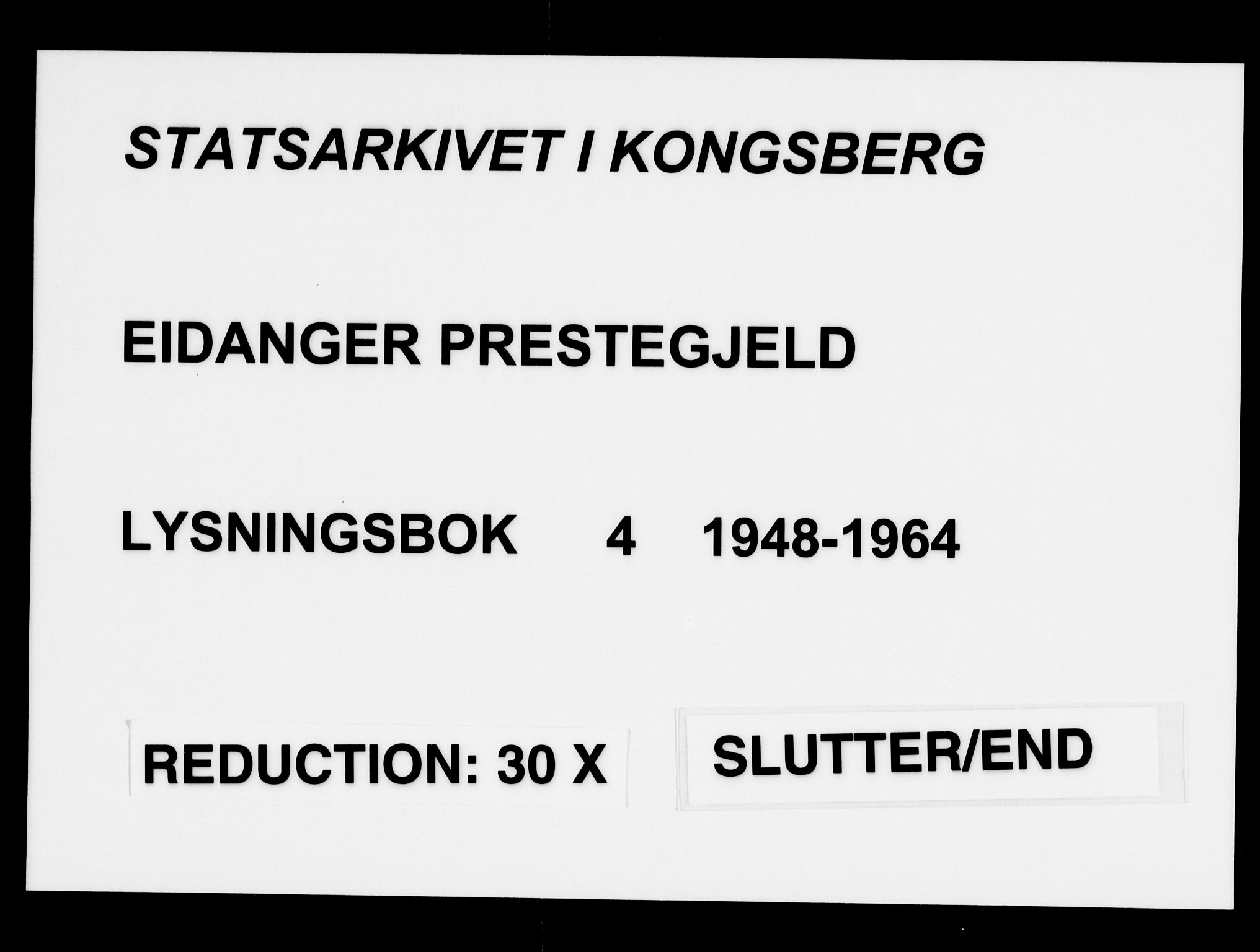 Eidanger kirkebøker, SAKO/A-261/H/Ha/L0004: Lysningsprotokoll nr. 4, 1948-1964
