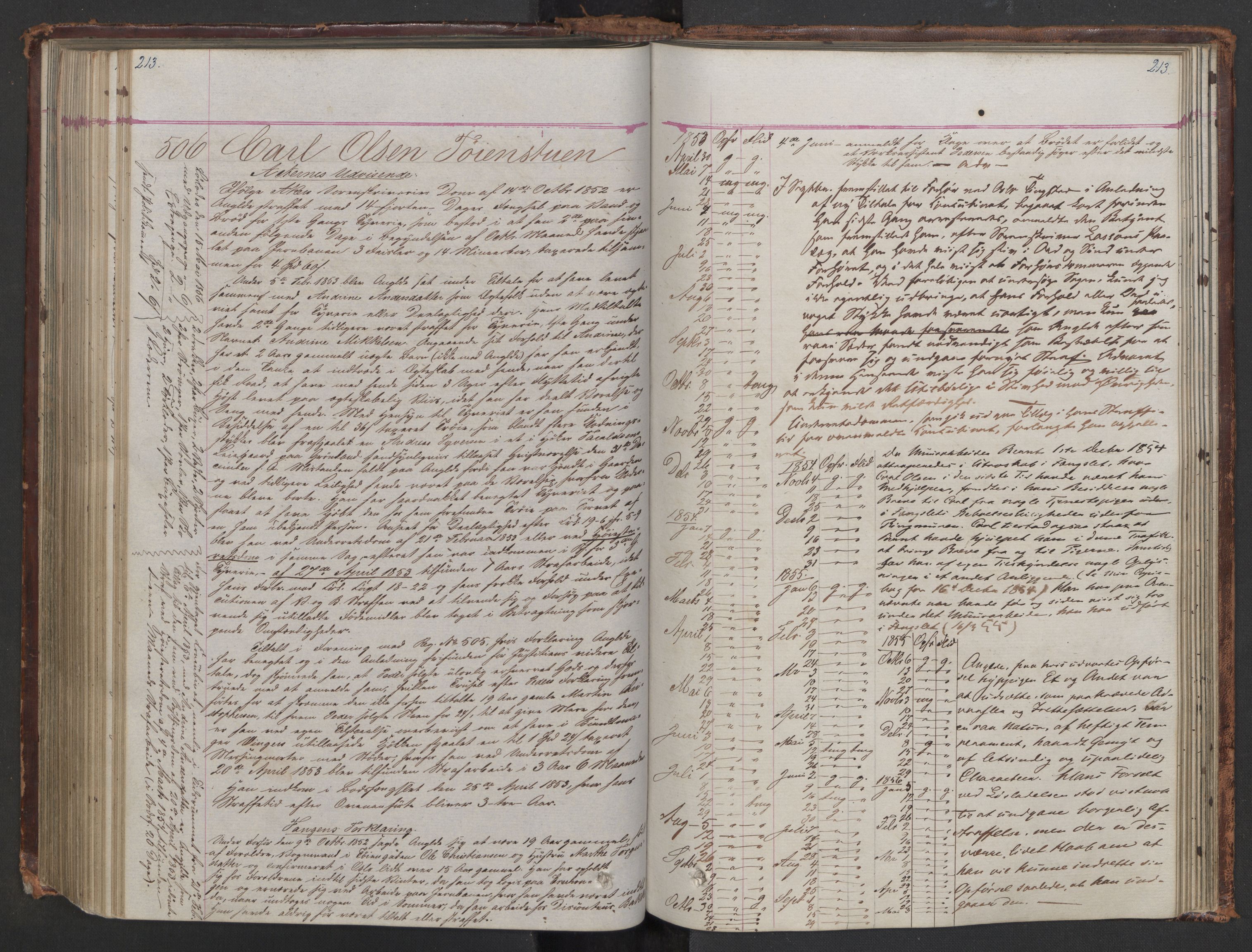 Botsfengslet, AV/RA-S-1539/D/Db/Dbb/L0002: 285a - 603a, 1852-1853, s. 213
