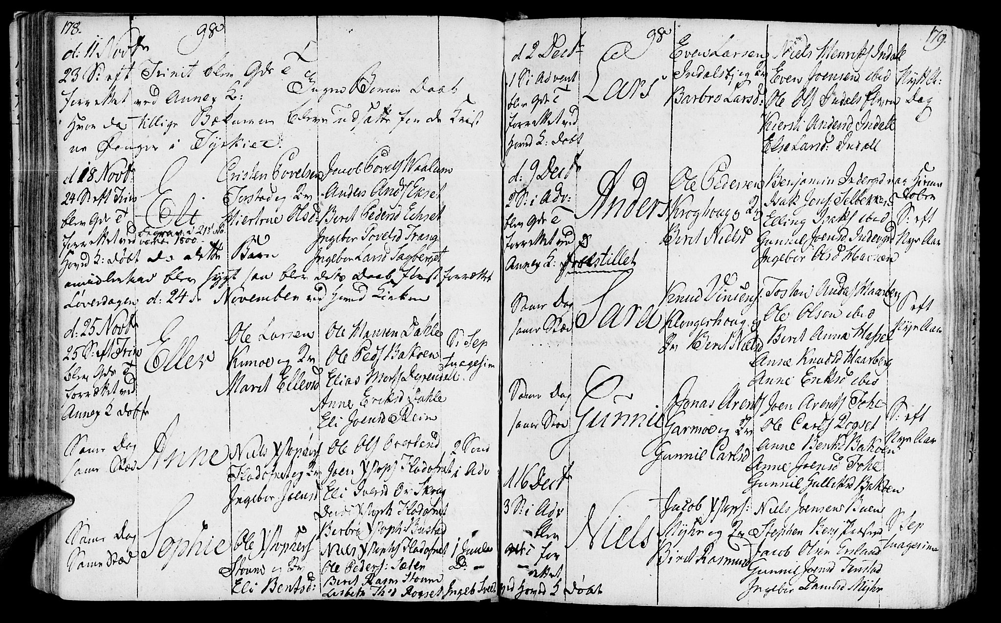 Ministerialprotokoller, klokkerbøker og fødselsregistre - Sør-Trøndelag, AV/SAT-A-1456/646/L0606: Ministerialbok nr. 646A04, 1791-1805, s. 178-179