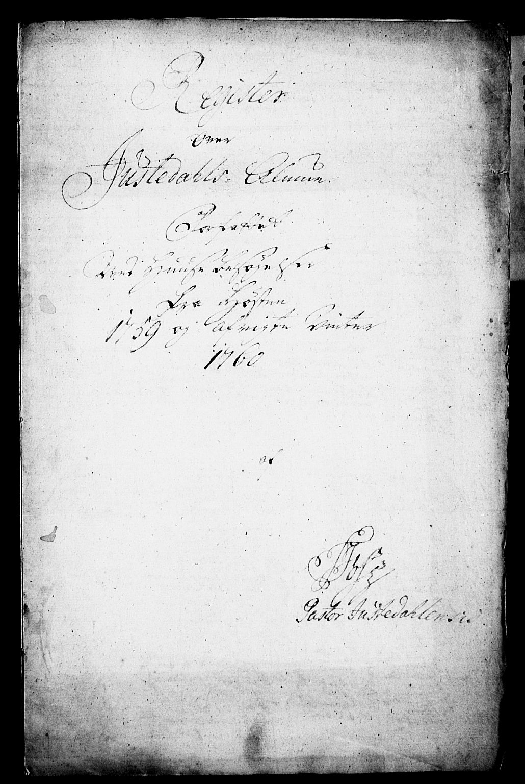 Bjørgvin biskop, AV/SAB-A-5601/Hd/L0001: Manntalslister frå Nordre Bergenhus amt, 1760