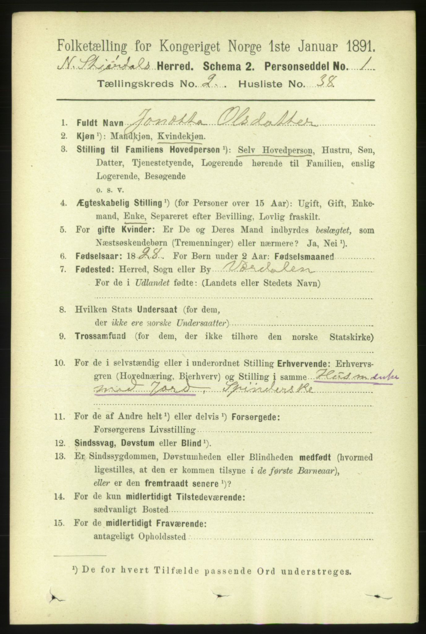 RA, Folketelling 1891 for 1714 Nedre Stjørdal herred, 1891, s. 691