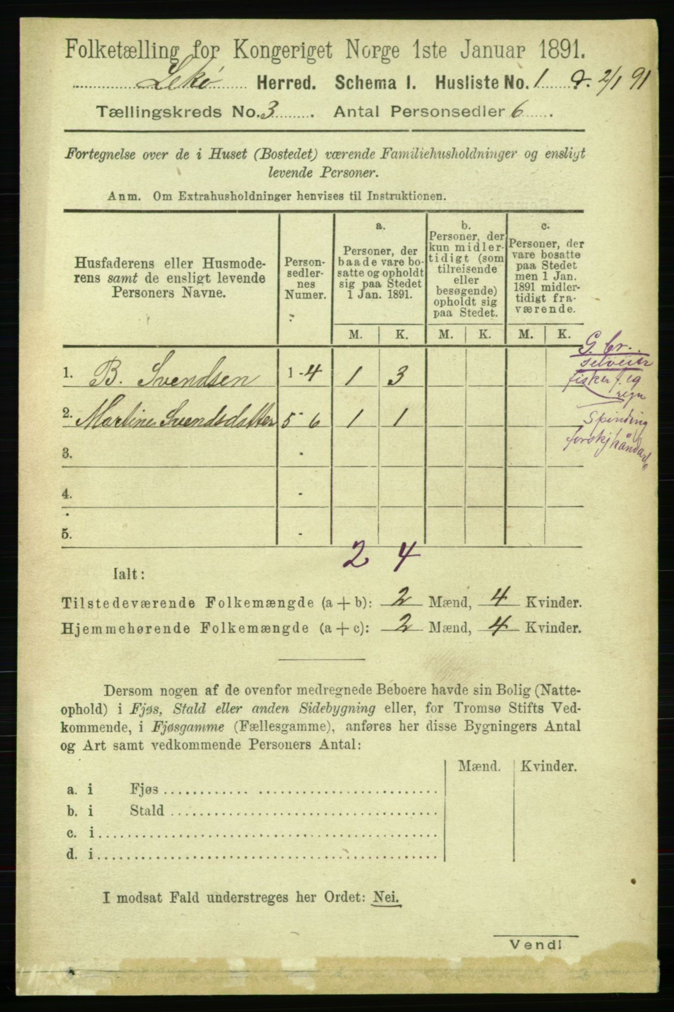 RA, Folketelling 1891 for 1755 Leka herred, 1891, s. 1331