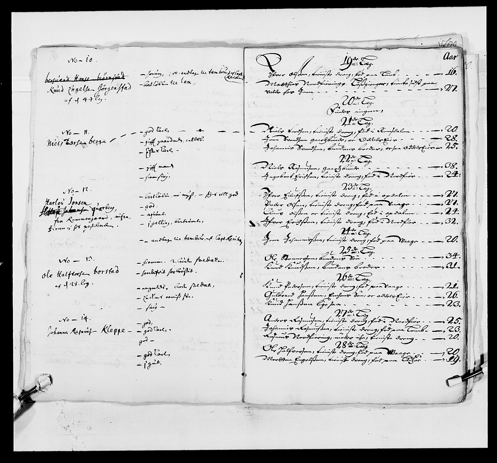 Kommanderende general (KG I) med Det norske krigsdirektorium, AV/RA-EA-5419/E/Ea/L0501: Opplandske regiment, 1699-1700, s. 104