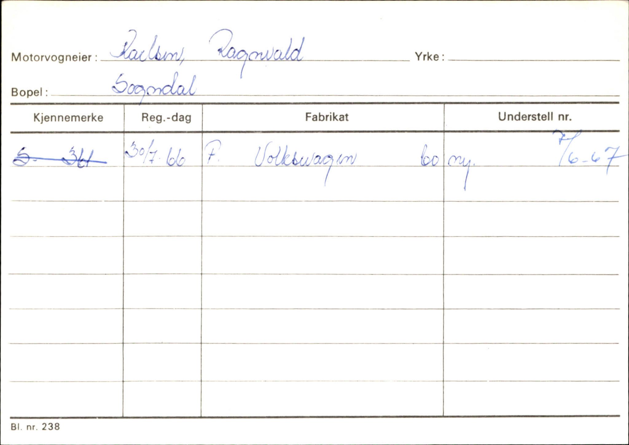 Statens vegvesen, Sogn og Fjordane vegkontor, AV/SAB-A-5301/4/F/L0124: Eigarregister Sogndal A-U, 1945-1975, s. 1222