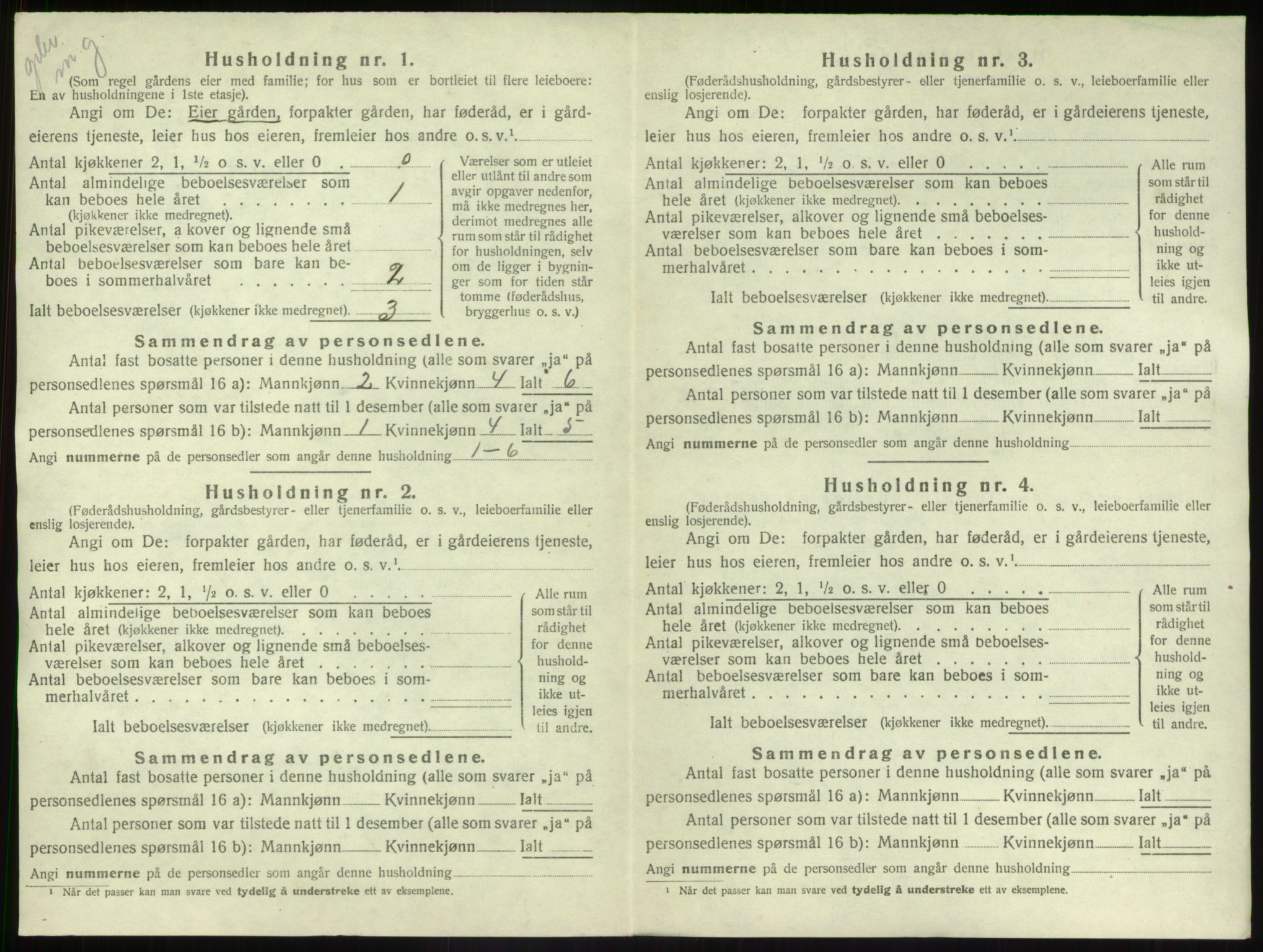 SAB, Folketelling 1920 for 1433 Naustdal herred, 1920, s. 8