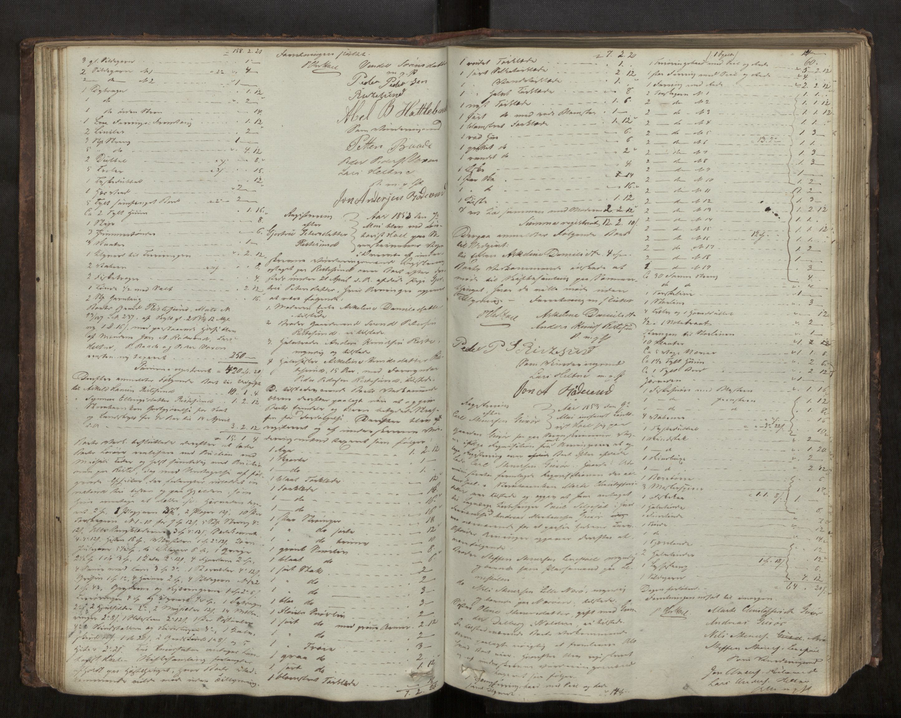 Søre Sunnmøre sorenskriveri, AV/SAT-A-4122/1/3/3B/L0002: Skiftebehandlings- / Skifteforhandlingsprotokollar, 1850-1861, s. 60