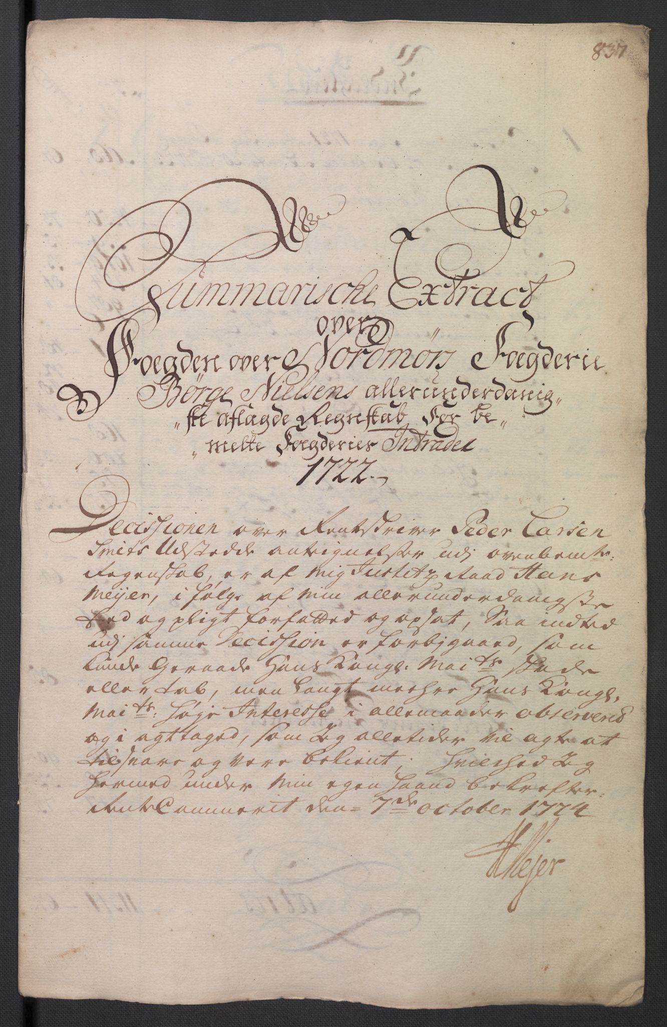 Rentekammeret inntil 1814, Reviderte regnskaper, Fogderegnskap, AV/RA-EA-4092/R56/L3755: Fogderegnskap Nordmøre, 1722, s. 17