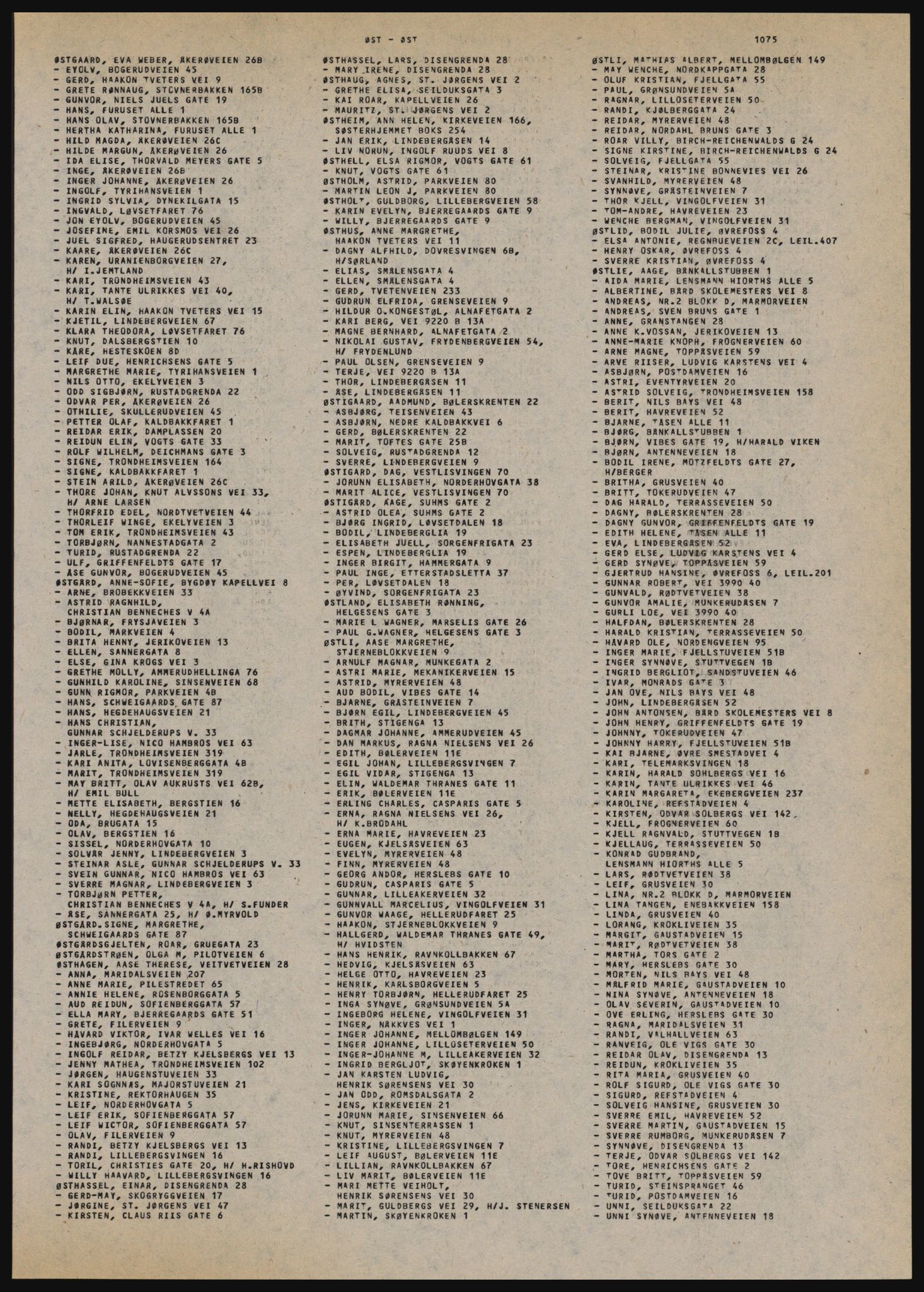 Kristiania/Oslo adressebok, PUBL/-, 1981-1982, s. 1075