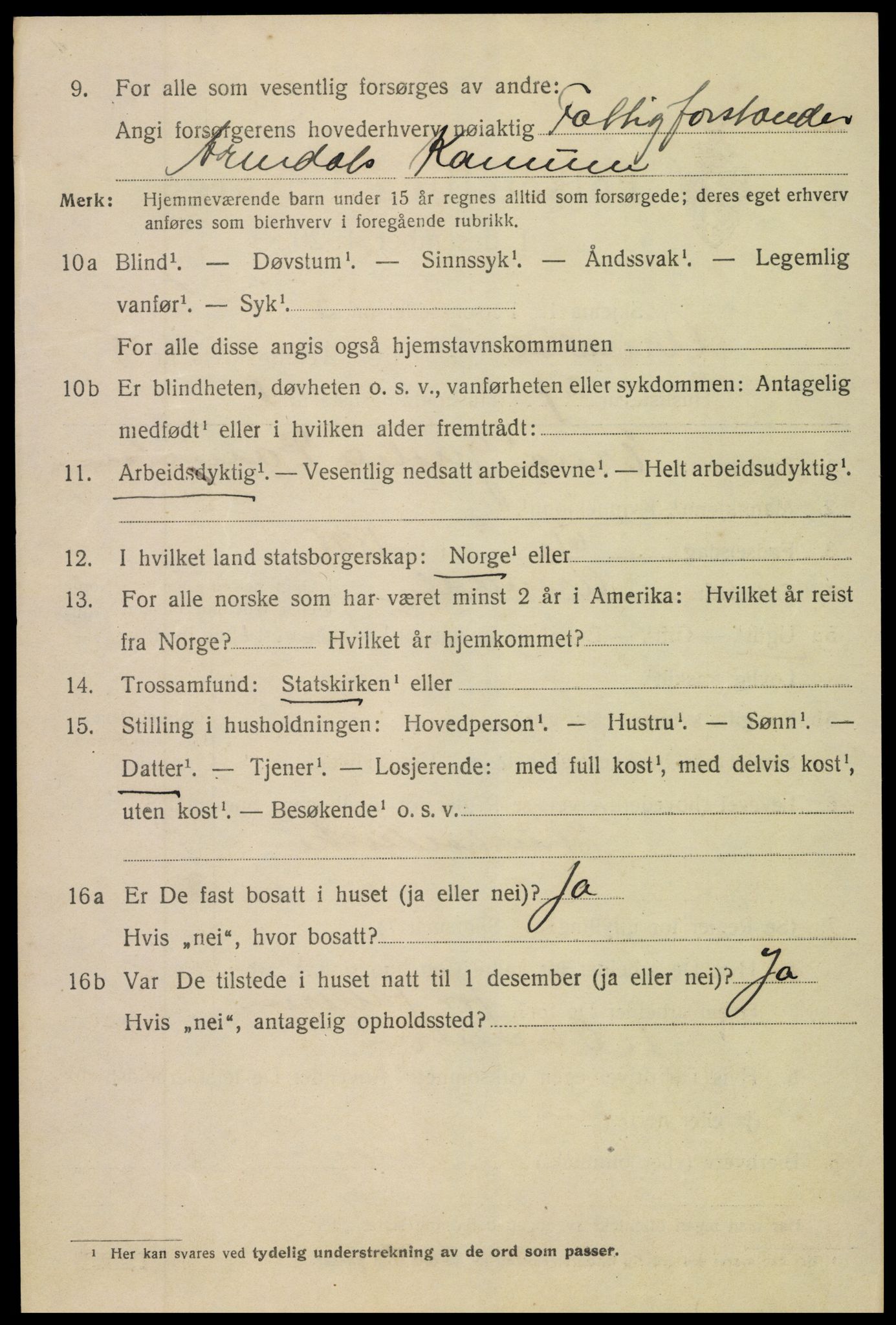 SAK, Folketelling 1920 for 0903 Arendal kjøpstad, 1920, s. 12925