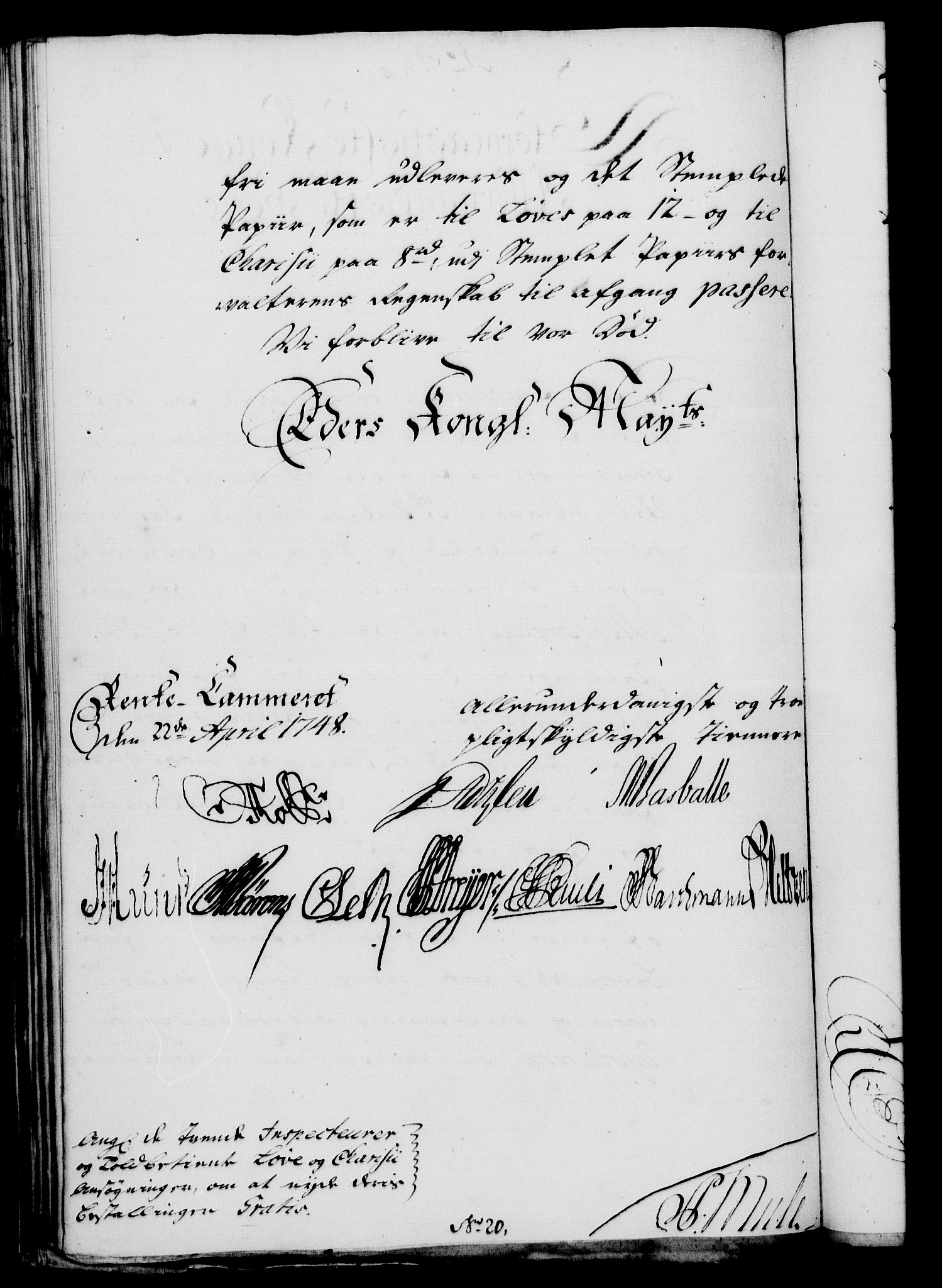 Rentekammeret, Kammerkanselliet, RA/EA-3111/G/Gf/Gfa/L0030: Norsk relasjons- og resolusjonsprotokoll (merket RK 52.30), 1748, s. 290