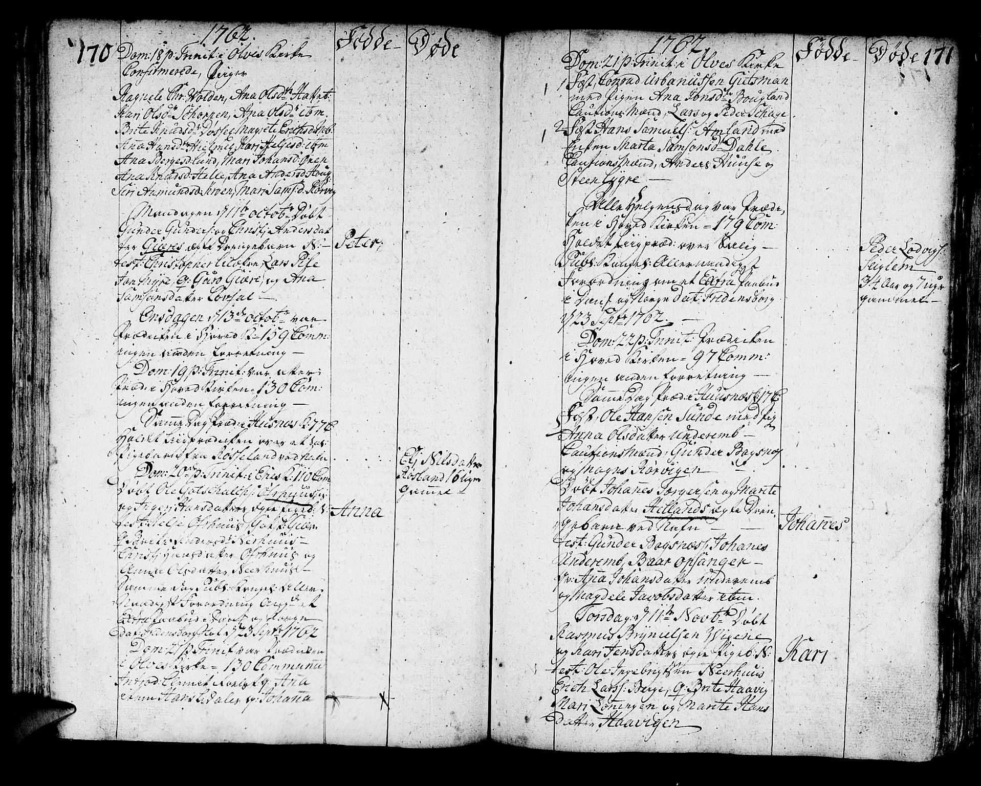 Kvinnherad sokneprestembete, AV/SAB-A-76401/H/Haa: Ministerialbok nr. A 3, 1754-1777, s. 170-171