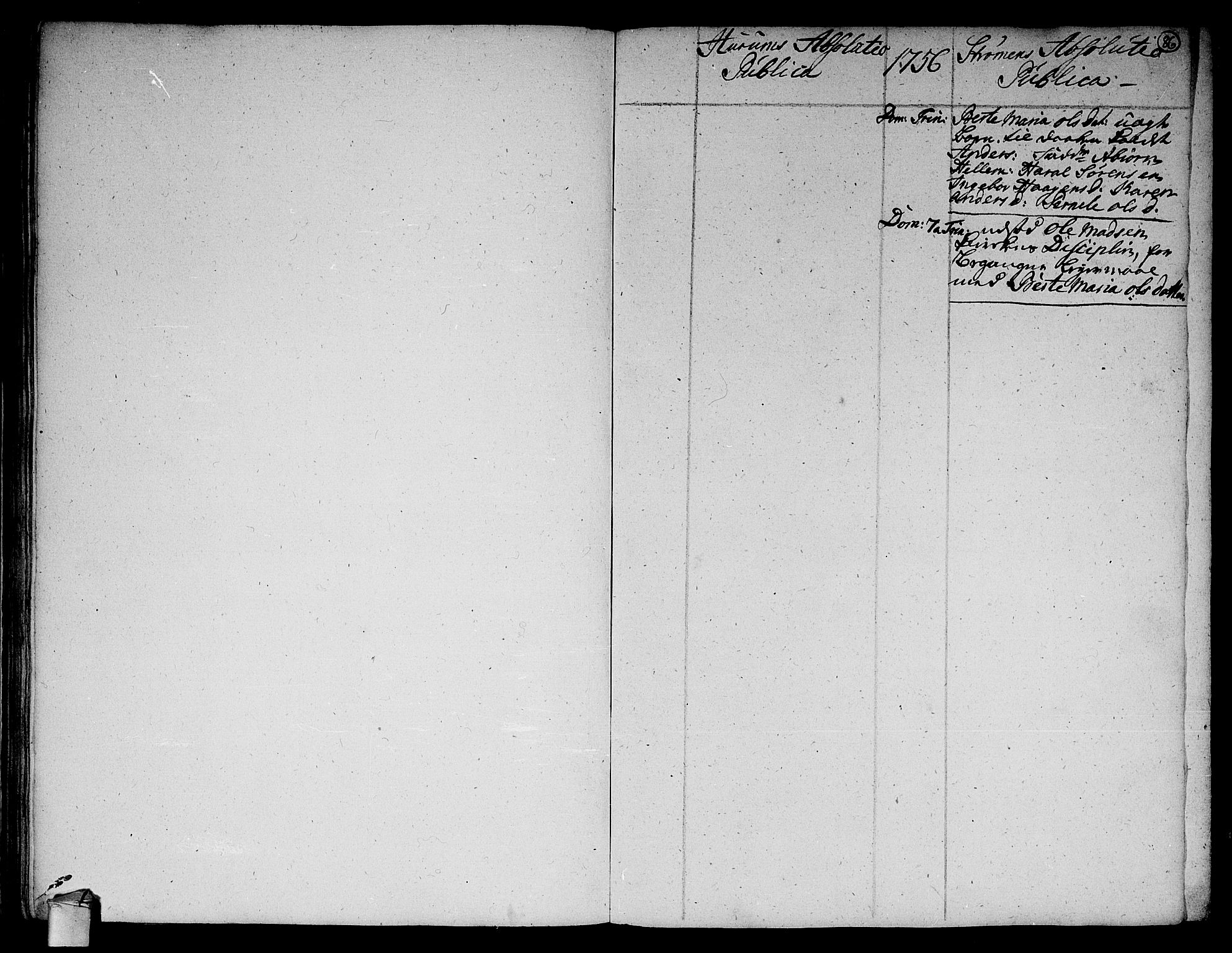 Hurum kirkebøker, AV/SAKO-A-229/F/Fa/L0006: Ministerialbok nr. 6, 1756-1770, s. 86