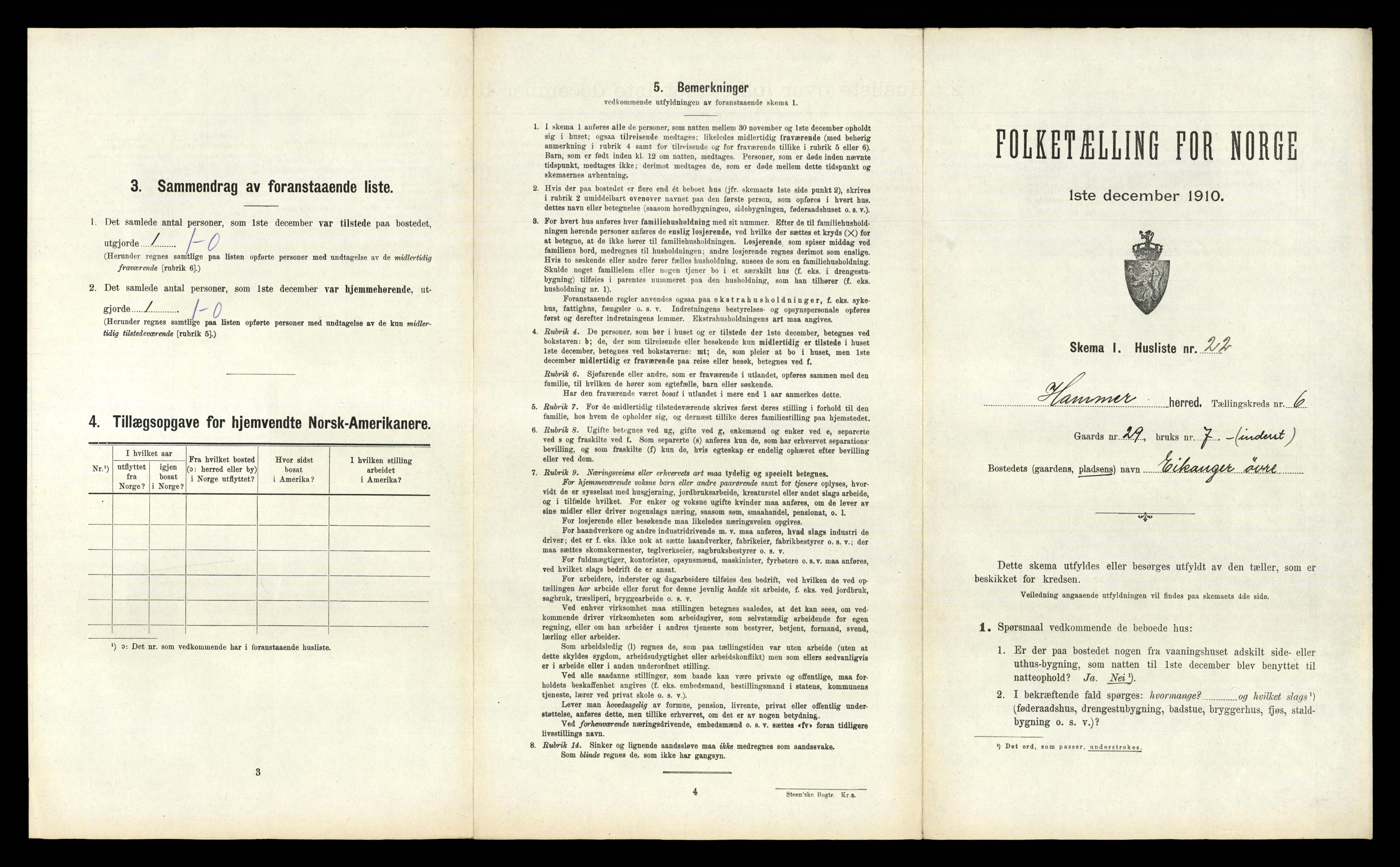 RA, Folketelling 1910 for 1254 Hamre herred, 1910, s. 382
