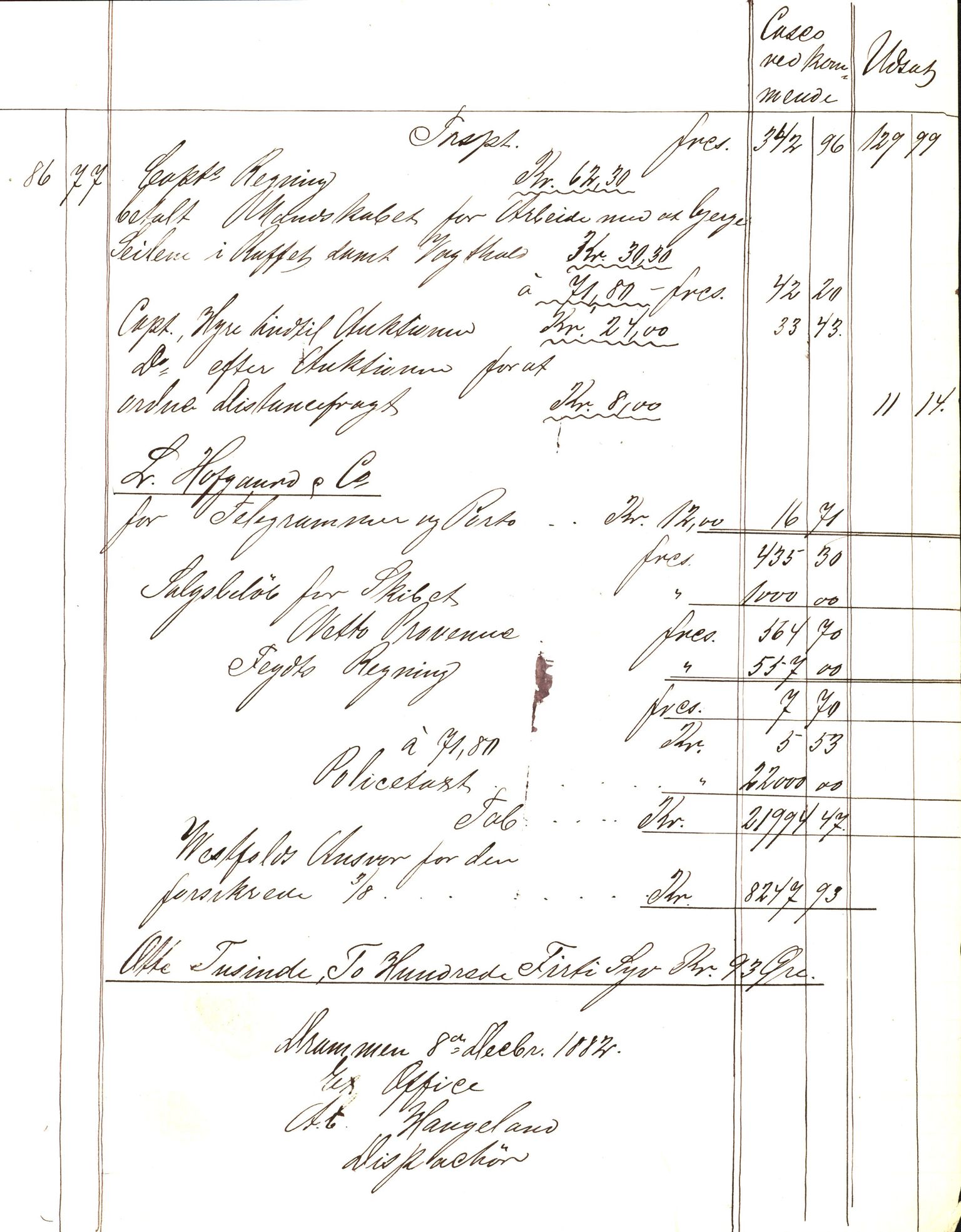 Pa 63 - Østlandske skibsassuranceforening, VEMU/A-1079/G/Ga/L0015/0001: Havaridokumenter / Borrestad, BertHA Rød, Lainetar, Laura, 1882, s. 6