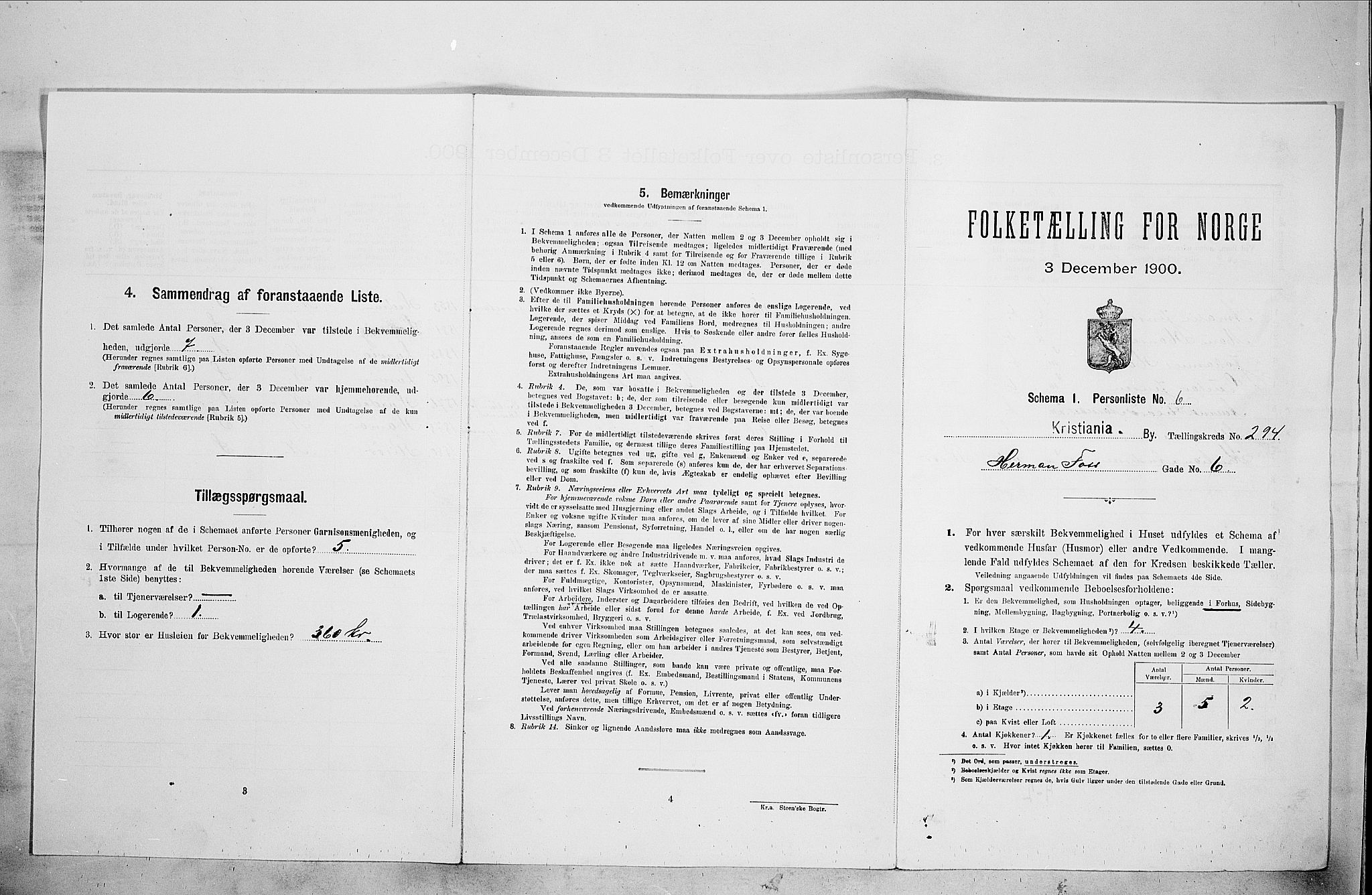 SAO, Folketelling 1900 for 0301 Kristiania kjøpstad, 1900, s. 36478