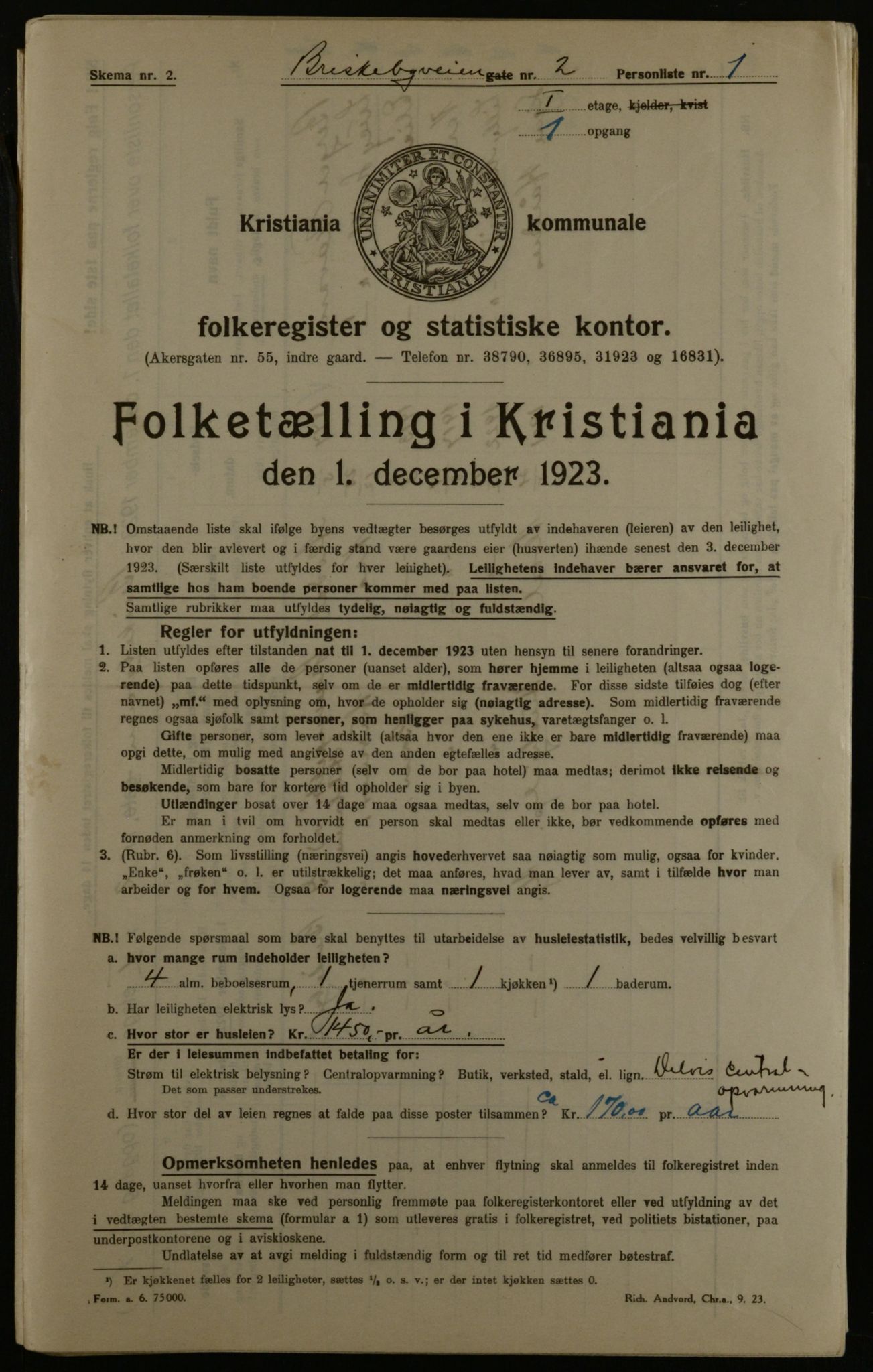 OBA, Kommunal folketelling 1.12.1923 for Kristiania, 1923, s. 10209