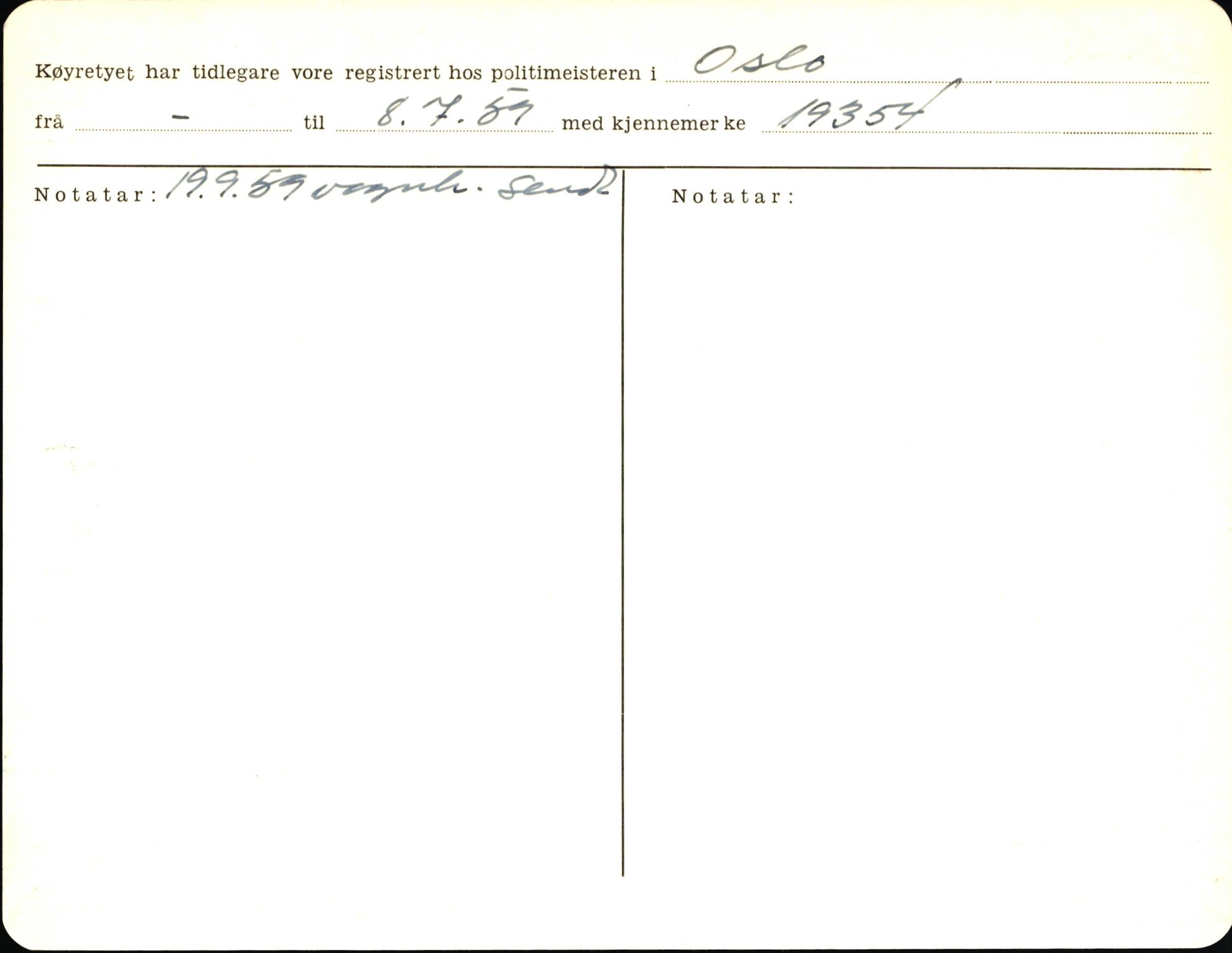 Statens vegvesen, Sogn og Fjordane vegkontor, AV/SAB-A-5301/4/F/L0006: Registerkort utmeldte Fjordane S8300-9500, 1930-1961, s. 184