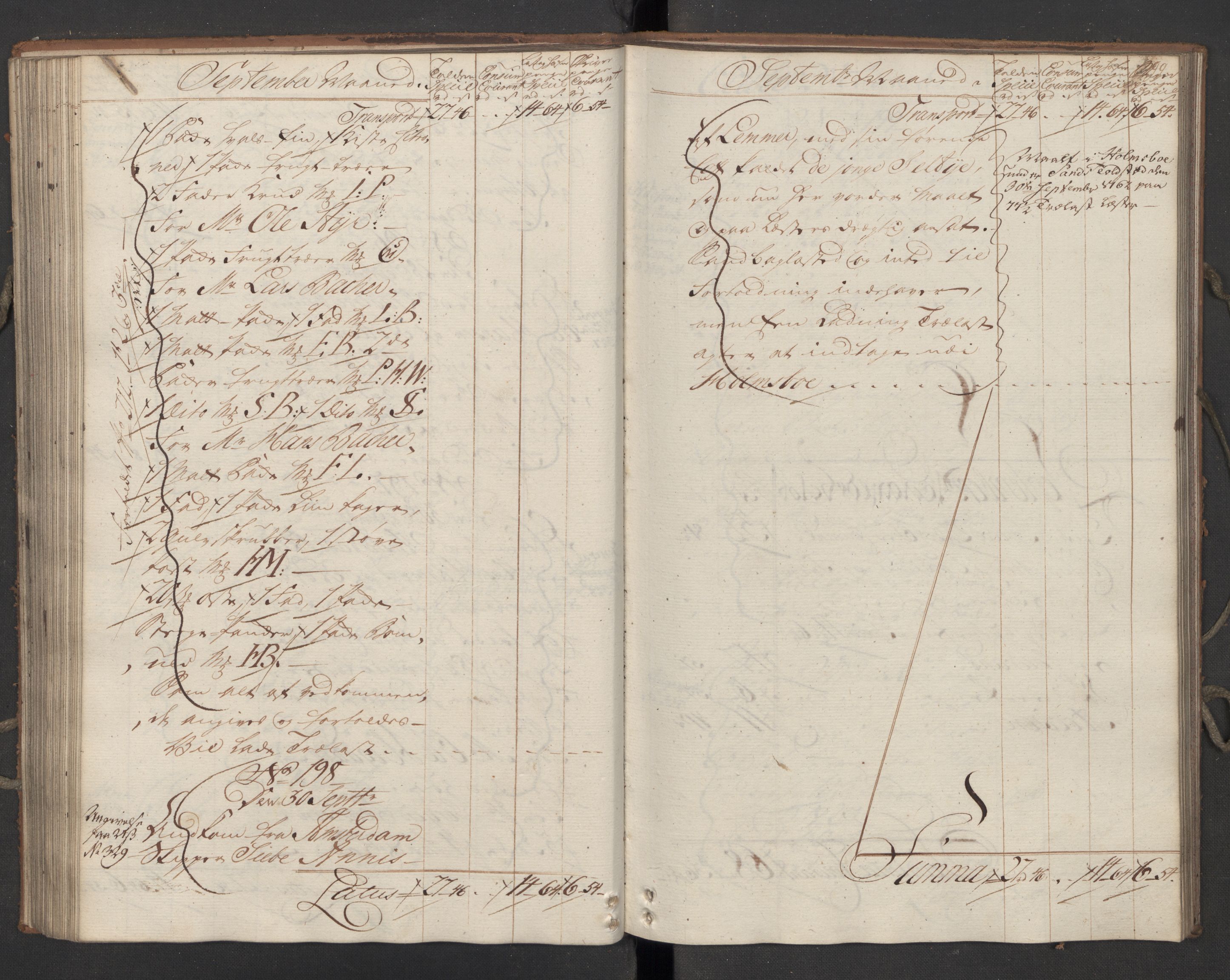 Generaltollkammeret, tollregnskaper, AV/RA-EA-5490/R09/L0033/0001: Tollregnskaper Holmestrand / Inngående hovedtollbok, 1762, s. 98b-99a