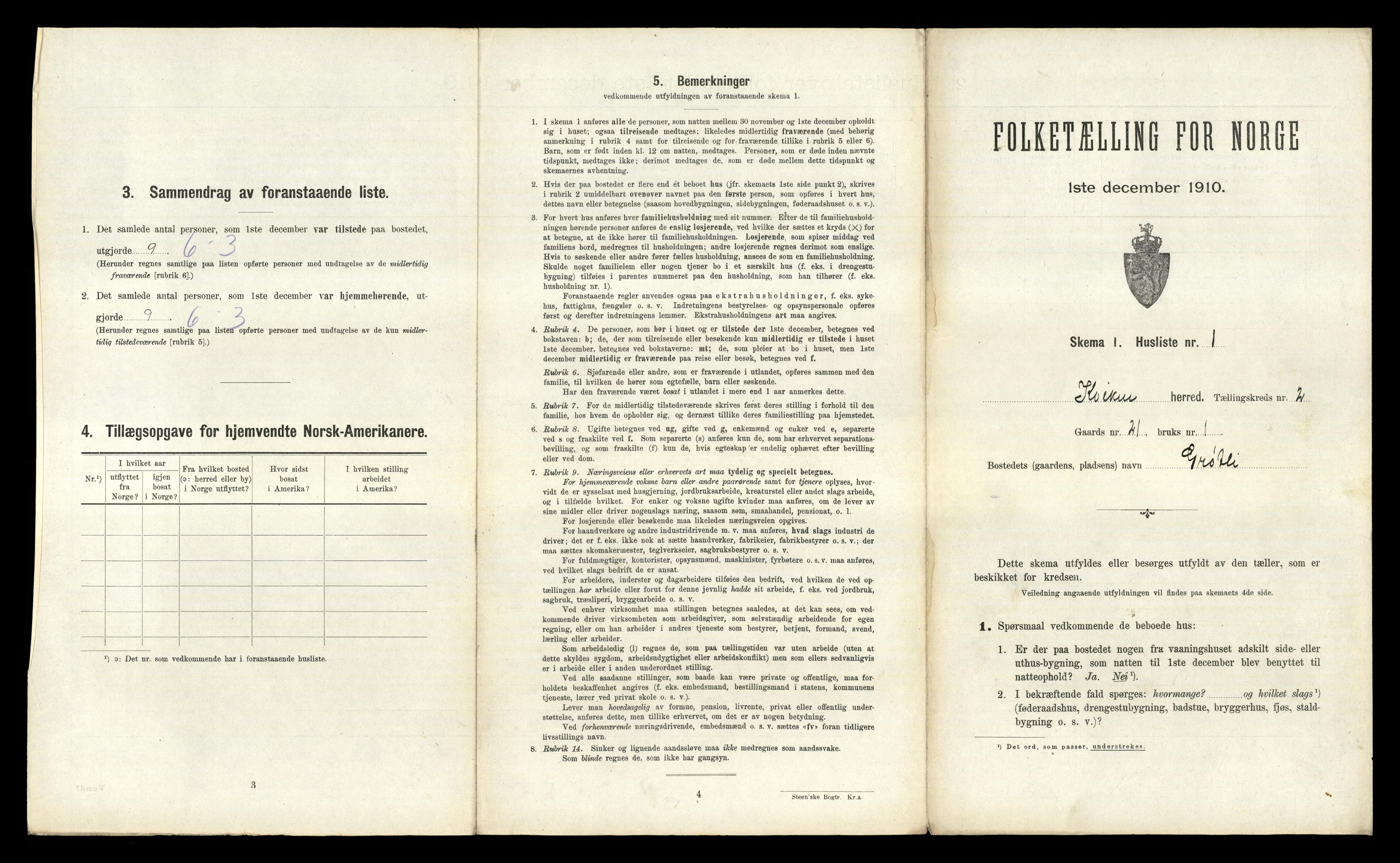 RA, Folketelling 1910 for 0440 Kvikne herred, 1910, s. 111