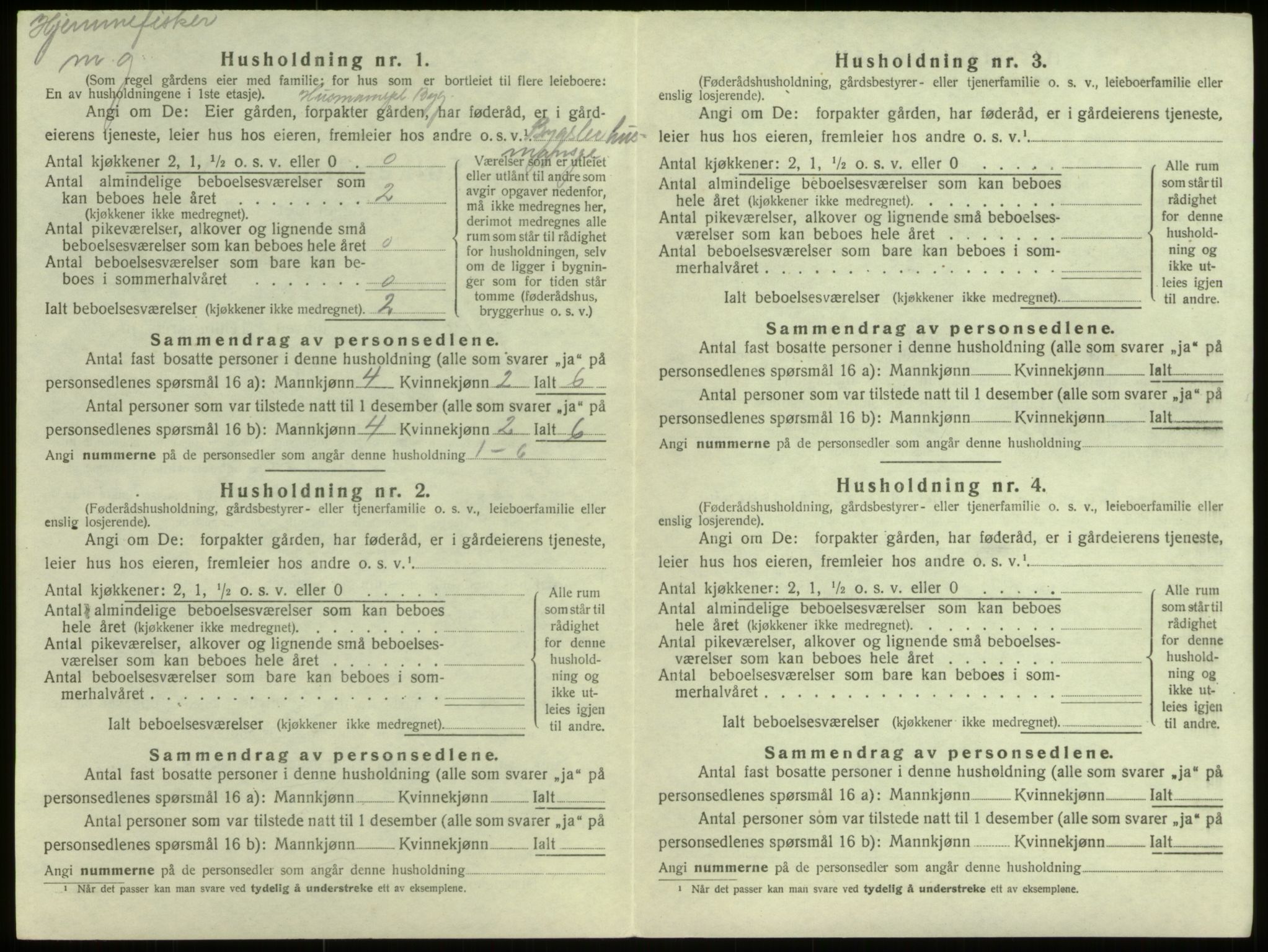 SAB, Folketelling 1920 for 1441 Selje herred, 1920, s. 983