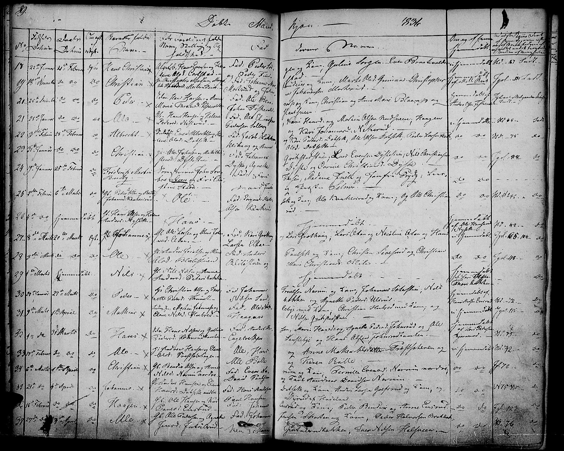 Vestre Toten prestekontor, SAH/PREST-108/H/Ha/Haa/L0002: Ministerialbok nr. 2, 1825-1837, s. 89