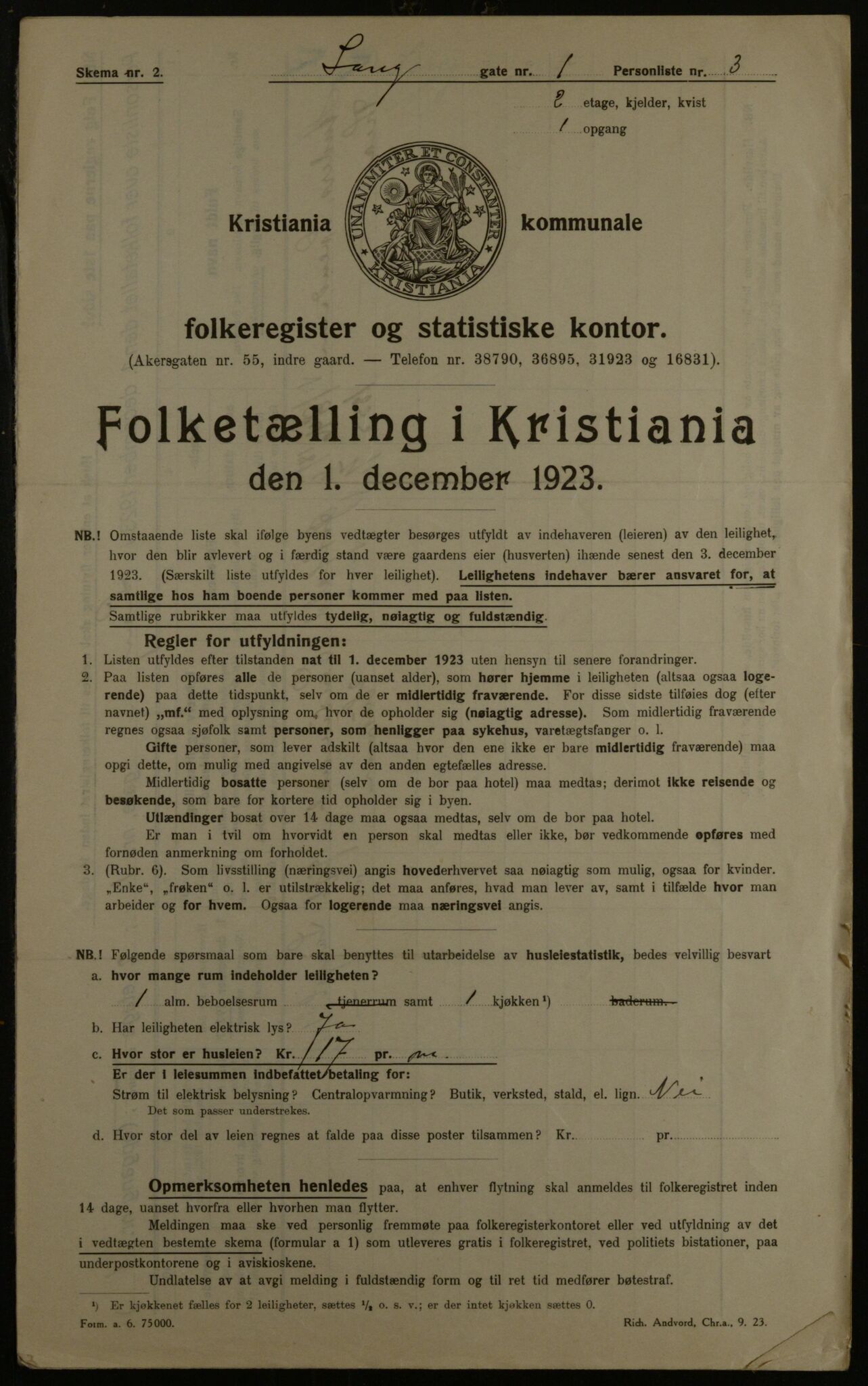 OBA, Kommunal folketelling 1.12.1923 for Kristiania, 1923, s. 62535