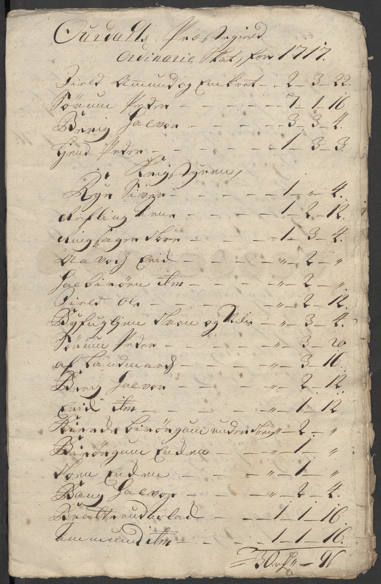 Rentekammeret inntil 1814, Reviderte regnskaper, Fogderegnskap, AV/RA-EA-4092/R18/L1318: Fogderegnskap Hadeland, Toten og Valdres, 1717, s. 206