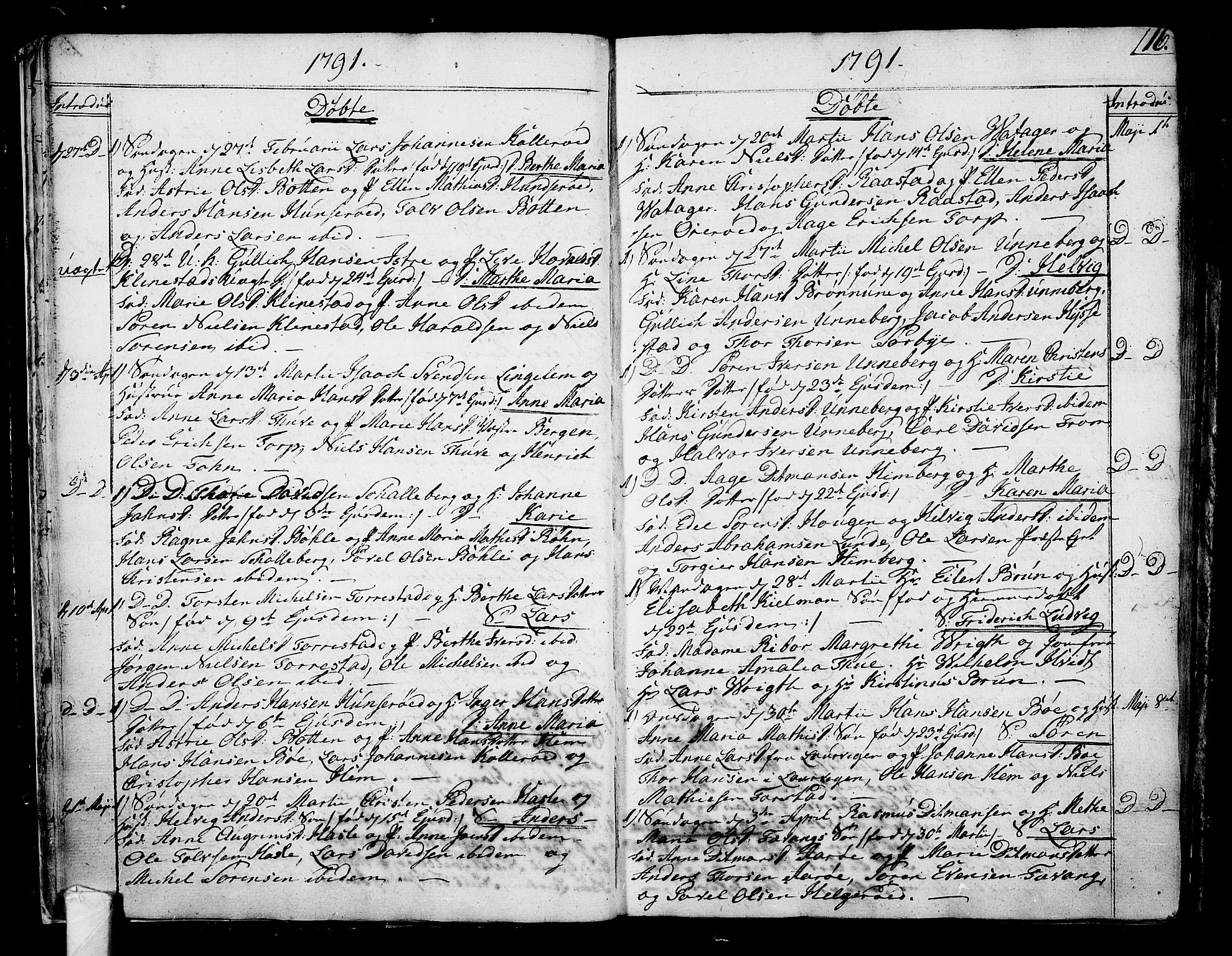 Sandar kirkebøker, AV/SAKO-A-243/F/Fa/L0003: Ministerialbok nr. 3, 1789-1814, s. 16