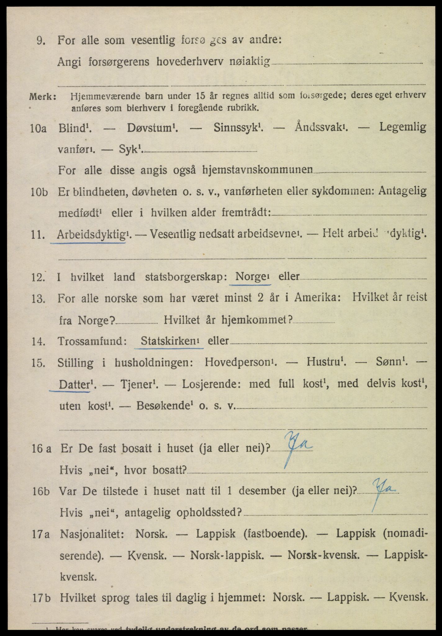 SAT, Folketelling 1920 for 1735 Kvam herred, 1920, s. 2302