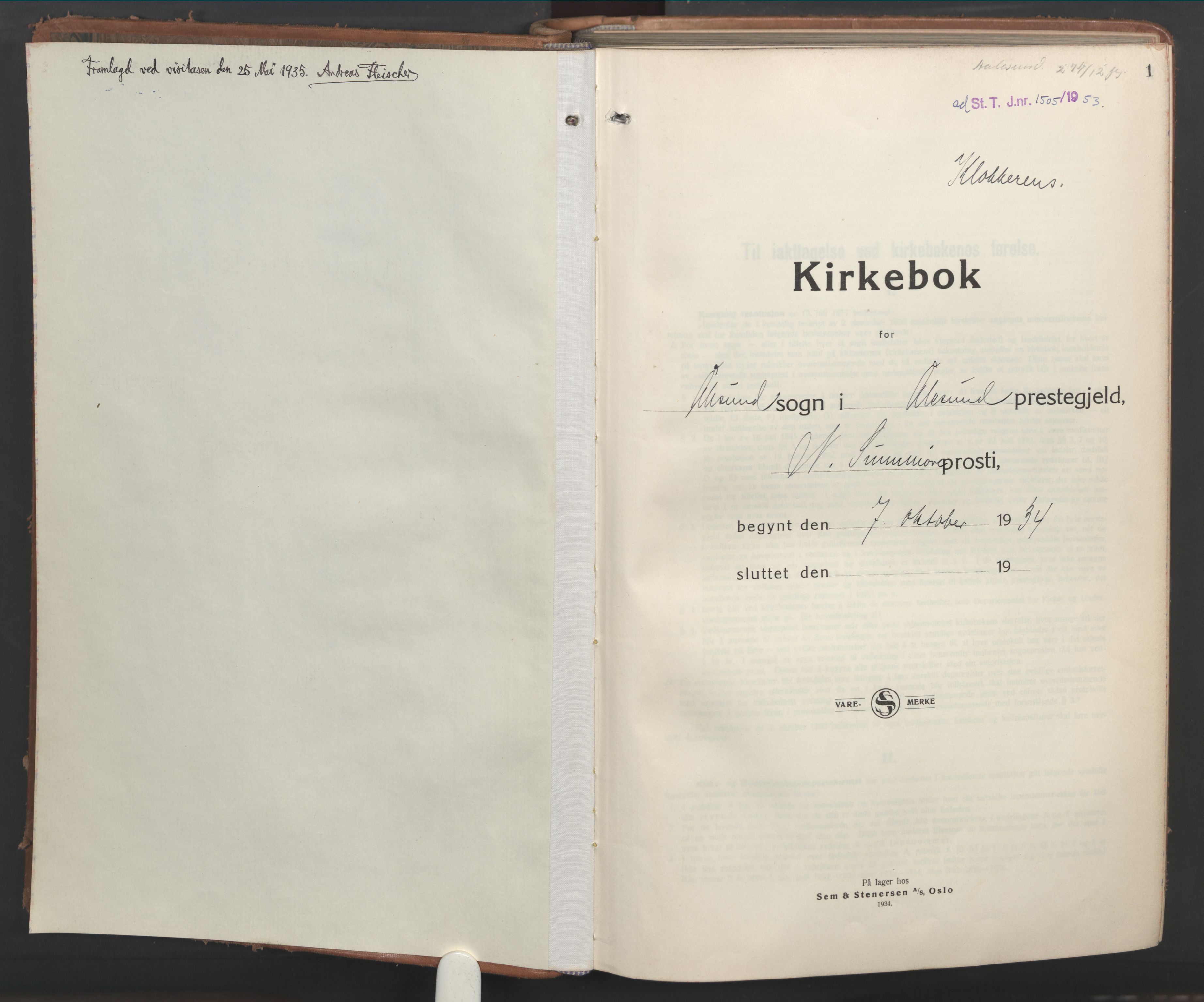 Ministerialprotokoller, klokkerbøker og fødselsregistre - Møre og Romsdal, SAT/A-1454/529/L0478: Klokkerbok nr. 529C15, 1938-1951, s. 1
