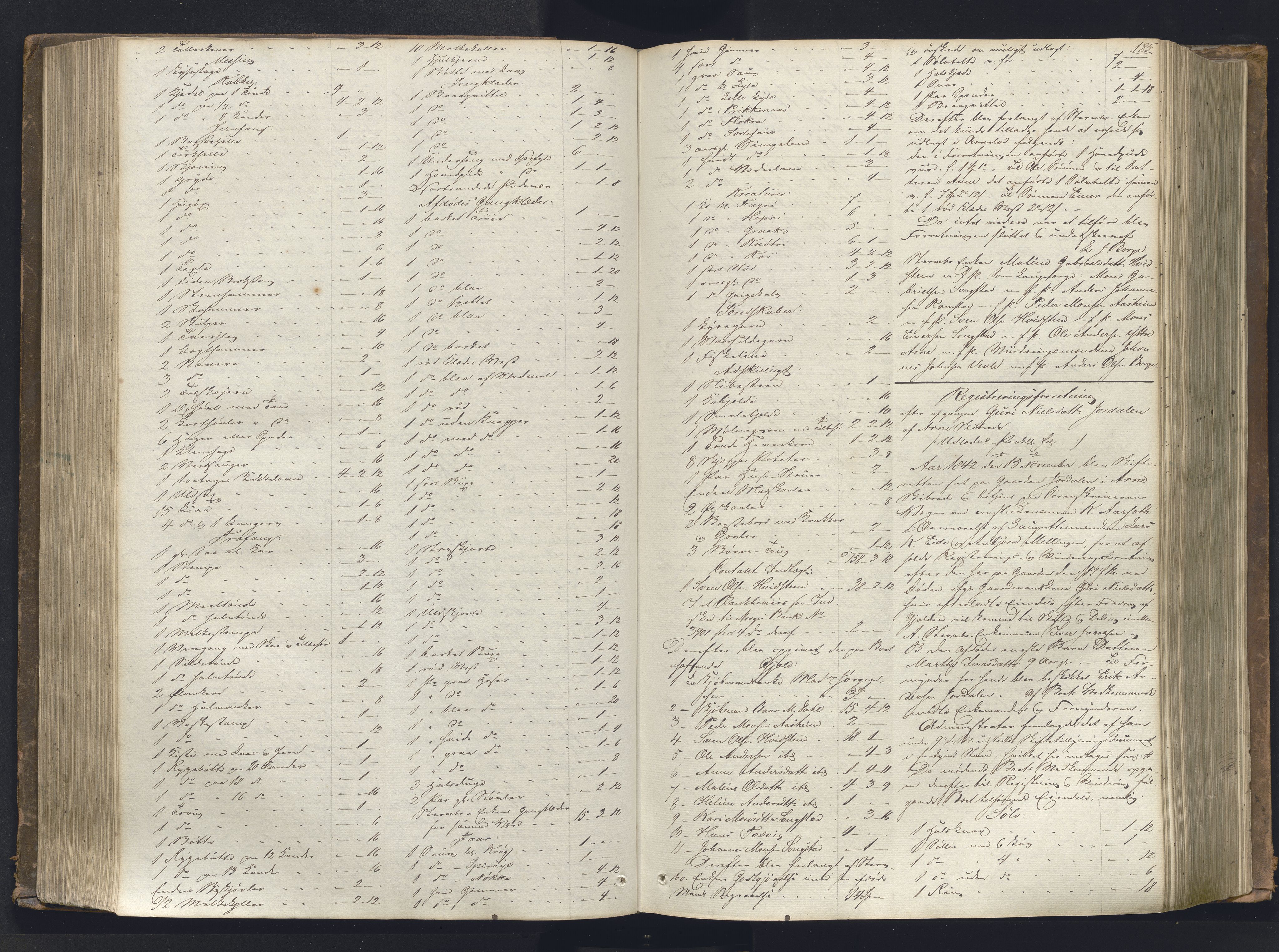 Nordhordland sorenskrivar, AV/SAB-A-2901/1/H/Hb/L0001: Registreringsprotokollar, 1841-1845, s. 185