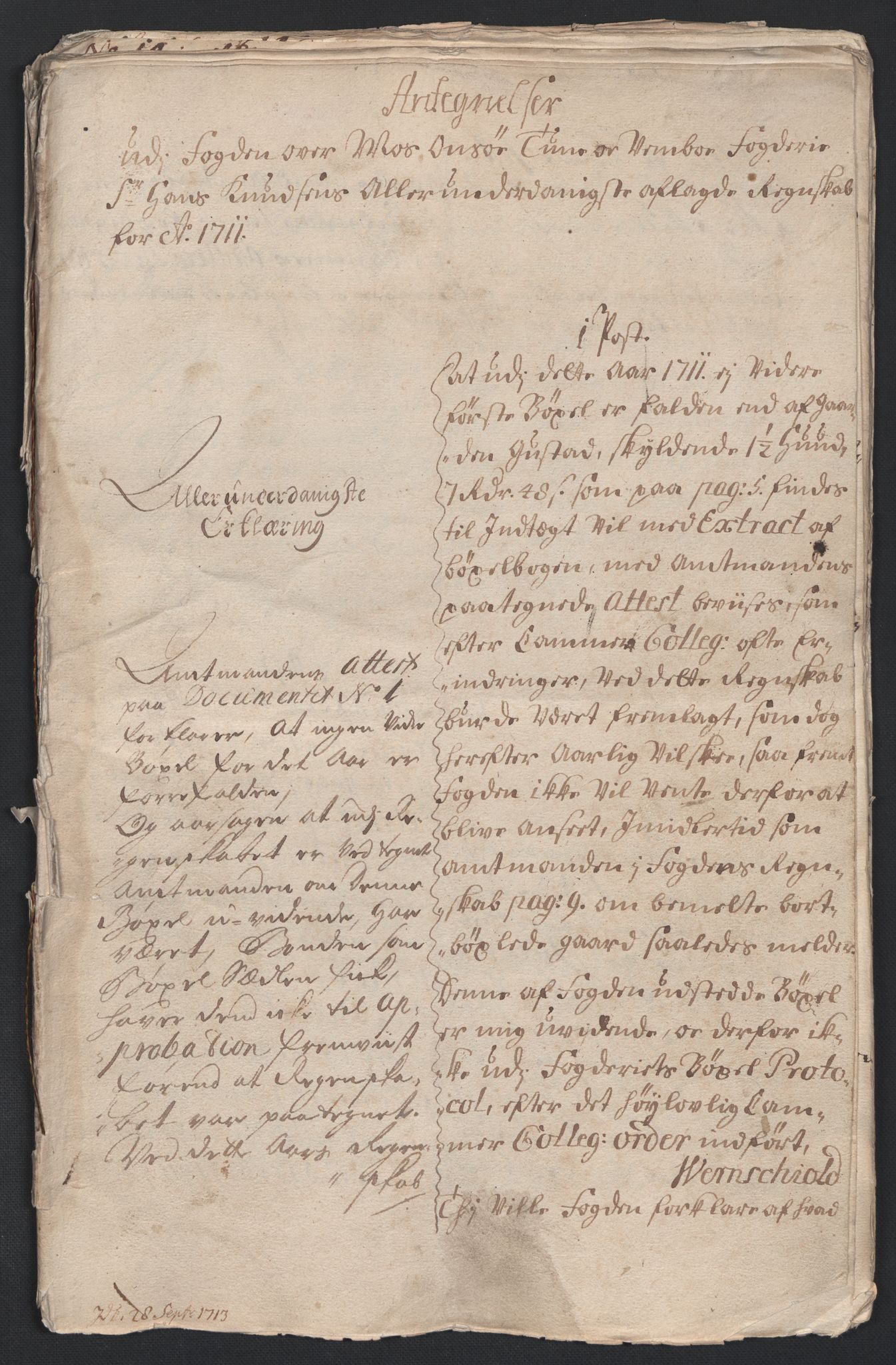 Rentekammeret inntil 1814, Reviderte regnskaper, Fogderegnskap, RA/EA-4092/R04/L0136: Fogderegnskap Moss, Onsøy, Tune, Veme og Åbygge, 1711, s. 230