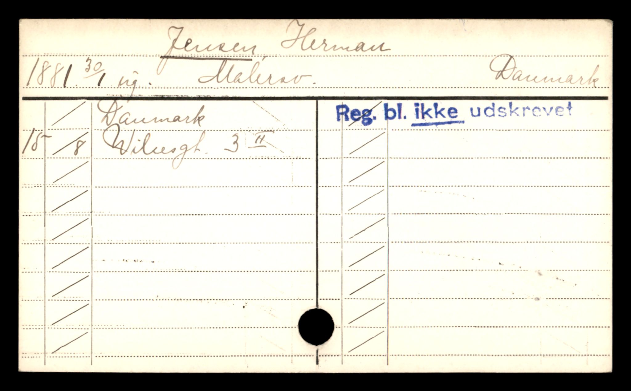 Oslo folkeregister, Registerkort, AV/SAO-A-11715/D/De/L0004: Menn: Jensen Harald - Lende Anton, 1906-1918