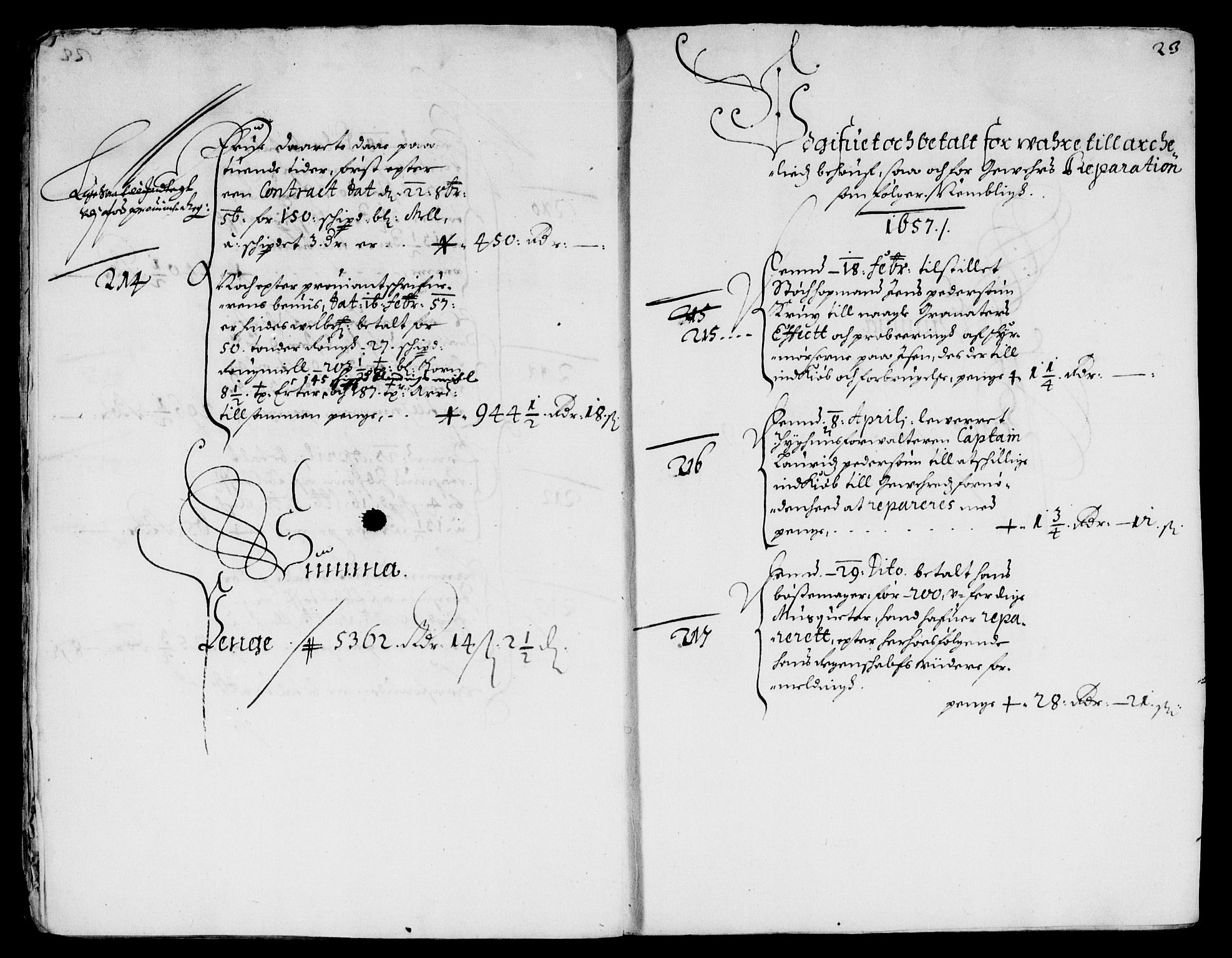 Rentekammeret inntil 1814, Reviderte regnskaper, Lensregnskaper, AV/RA-EA-5023/R/Rb/Rba/L0238: Akershus len, 1656-1657