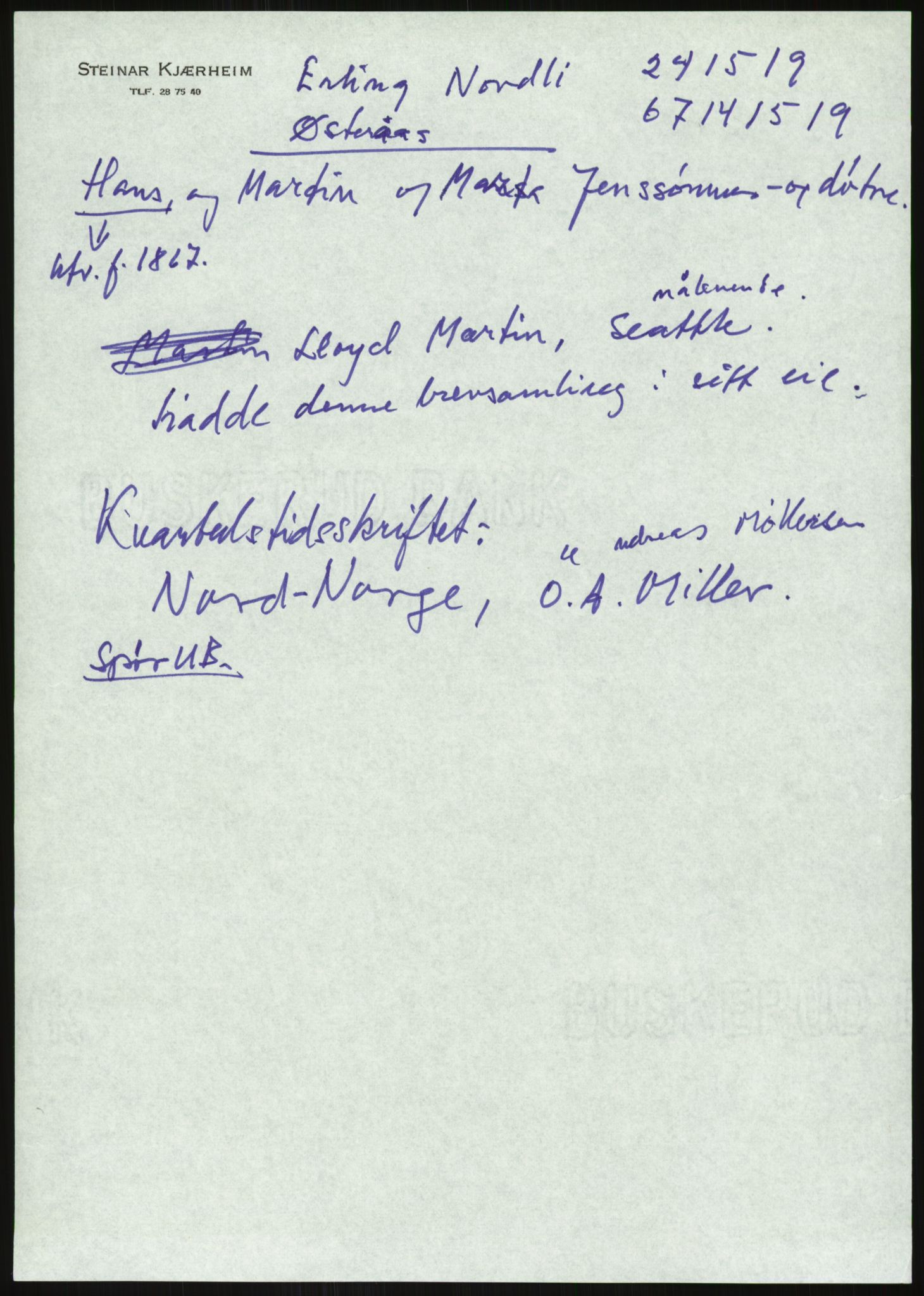 Samlinger til kildeutgivelse, Amerikabrevene, AV/RA-EA-4057/F/L0035: Innlån fra Nordland, 1838-1914, s. 273