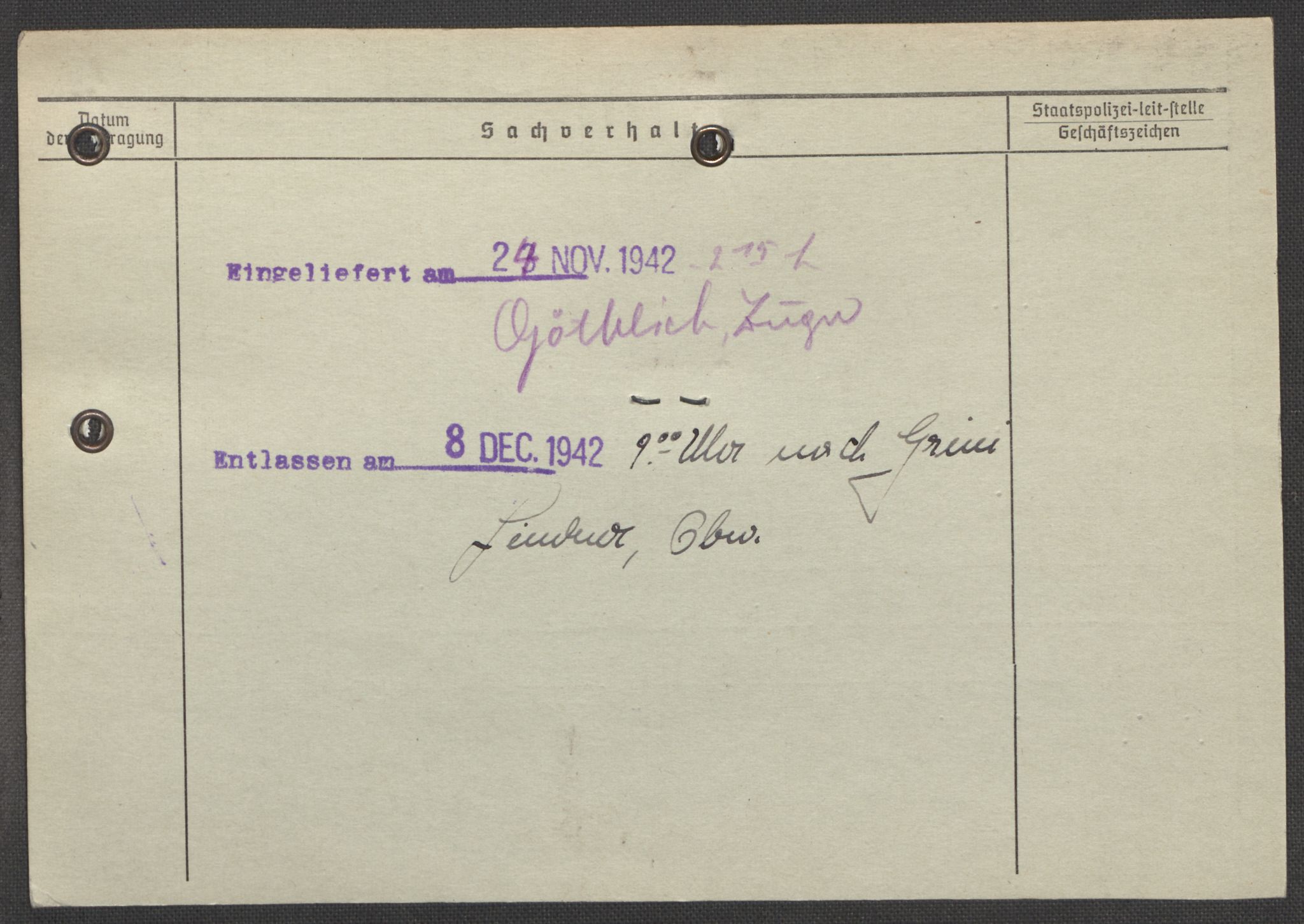 Befehlshaber der Sicherheitspolizei und des SD, AV/RA-RAFA-5969/E/Ea/Eaa/L0010: Register over norske fanger i Møllergata 19: Sø-Å, 1940-1945, s. 1423