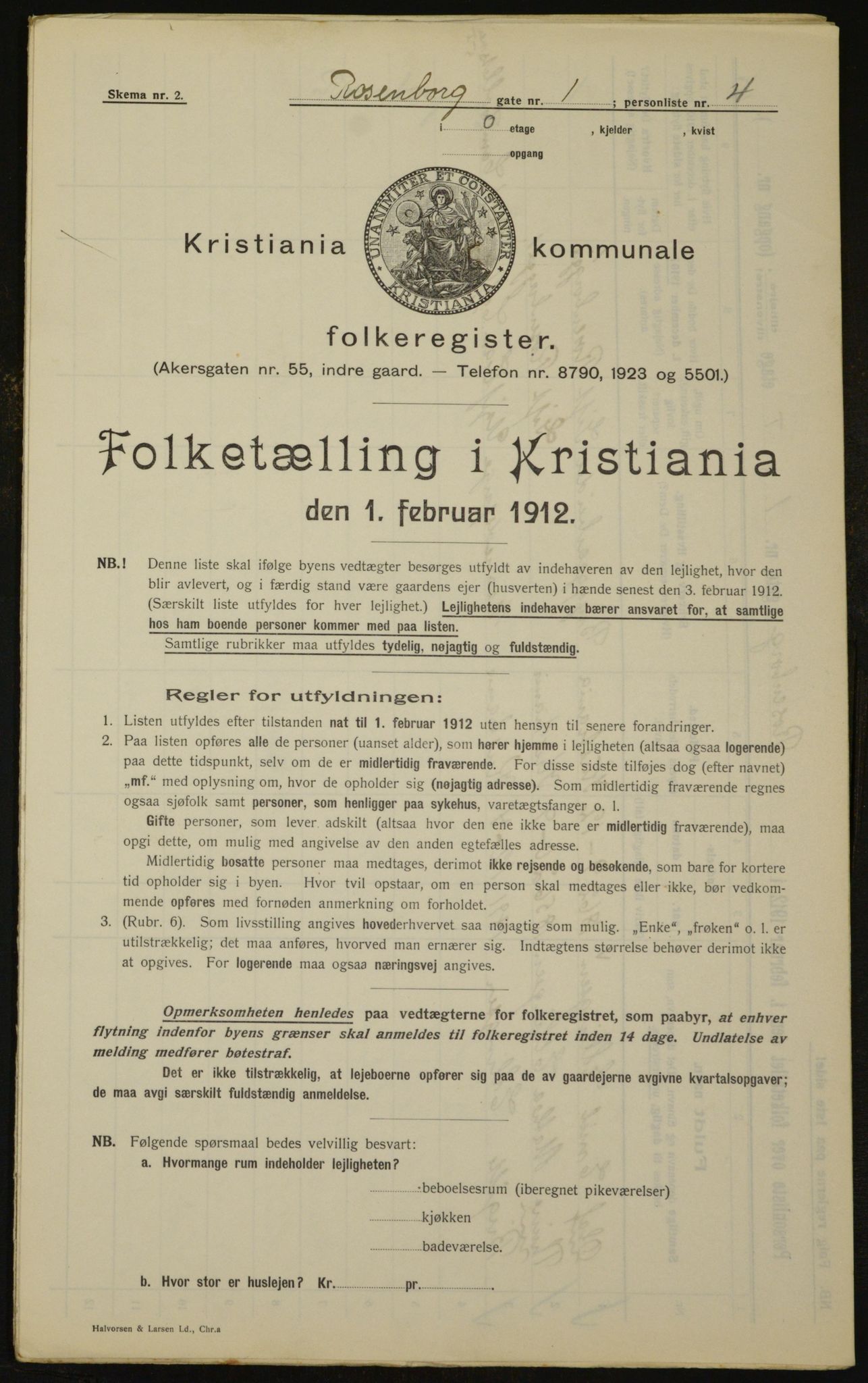 OBA, Kommunal folketelling 1.2.1912 for Kristiania, 1912, s. 83592