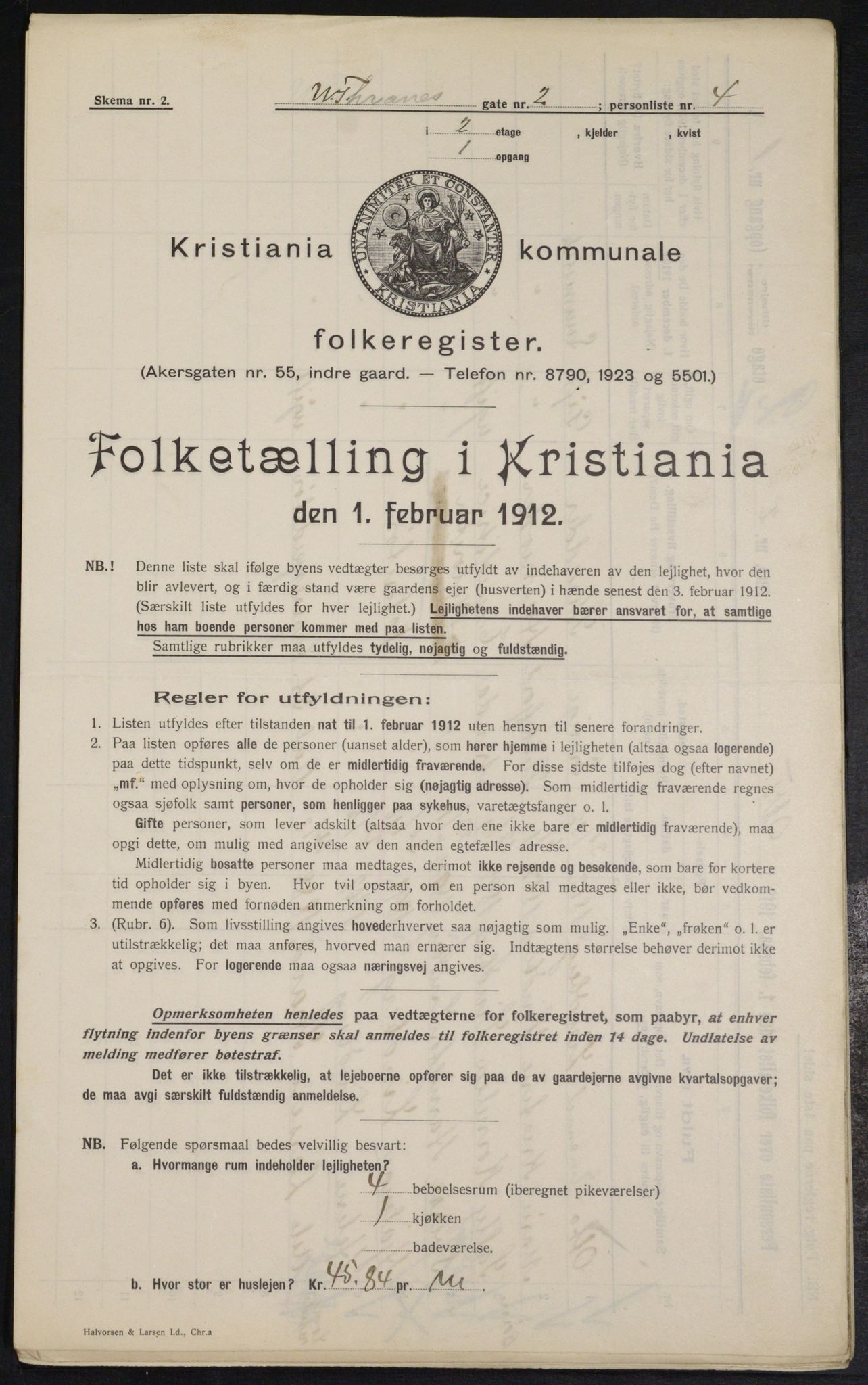 OBA, Kommunal folketelling 1.2.1912 for Kristiania, 1912, s. 126210