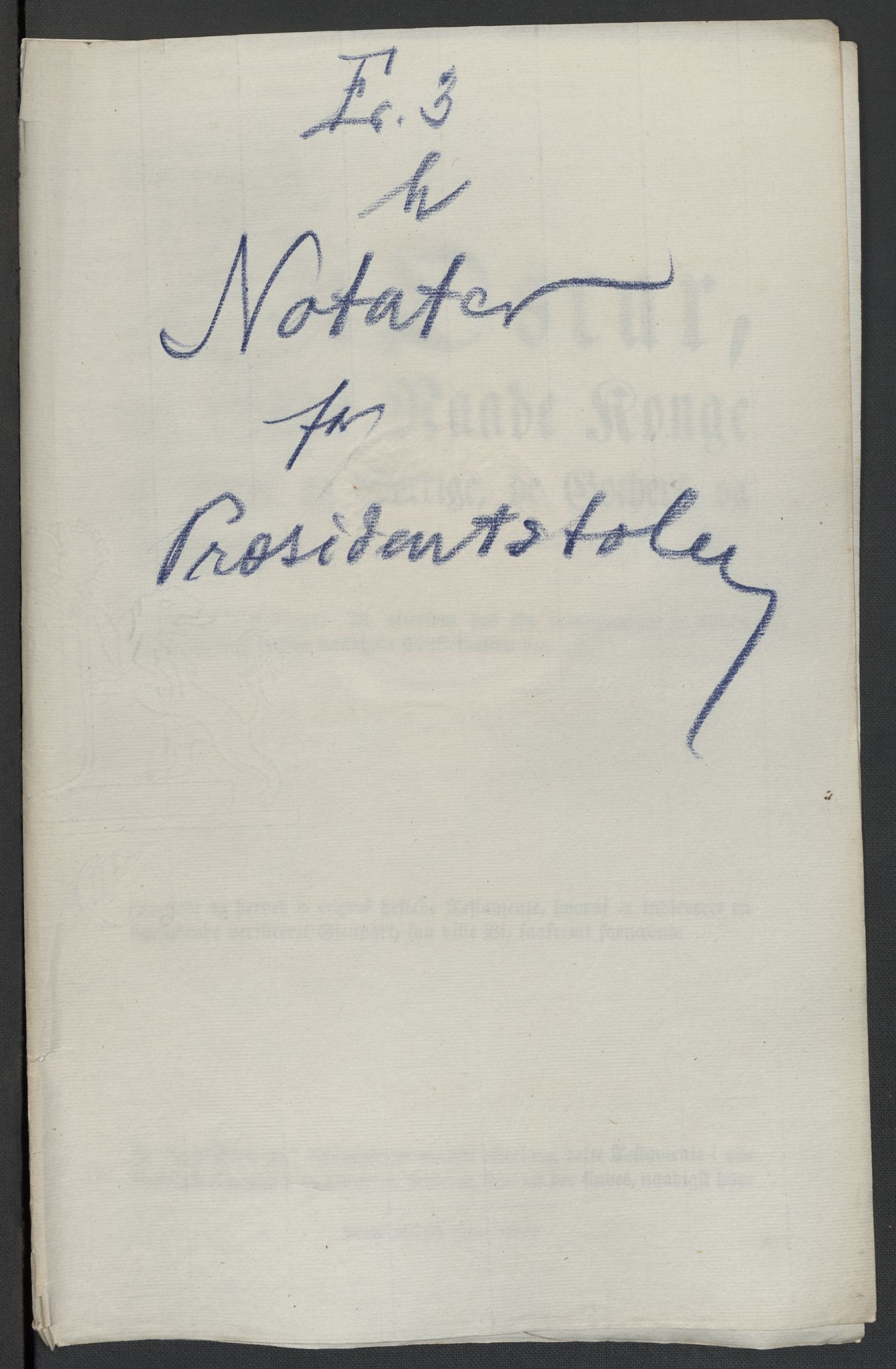 Christie, Wilhelm Frimann Koren, AV/RA-PA-0014/F/L0005: Christies dokumenter fra Stortinget, 1815-1816, s. 183