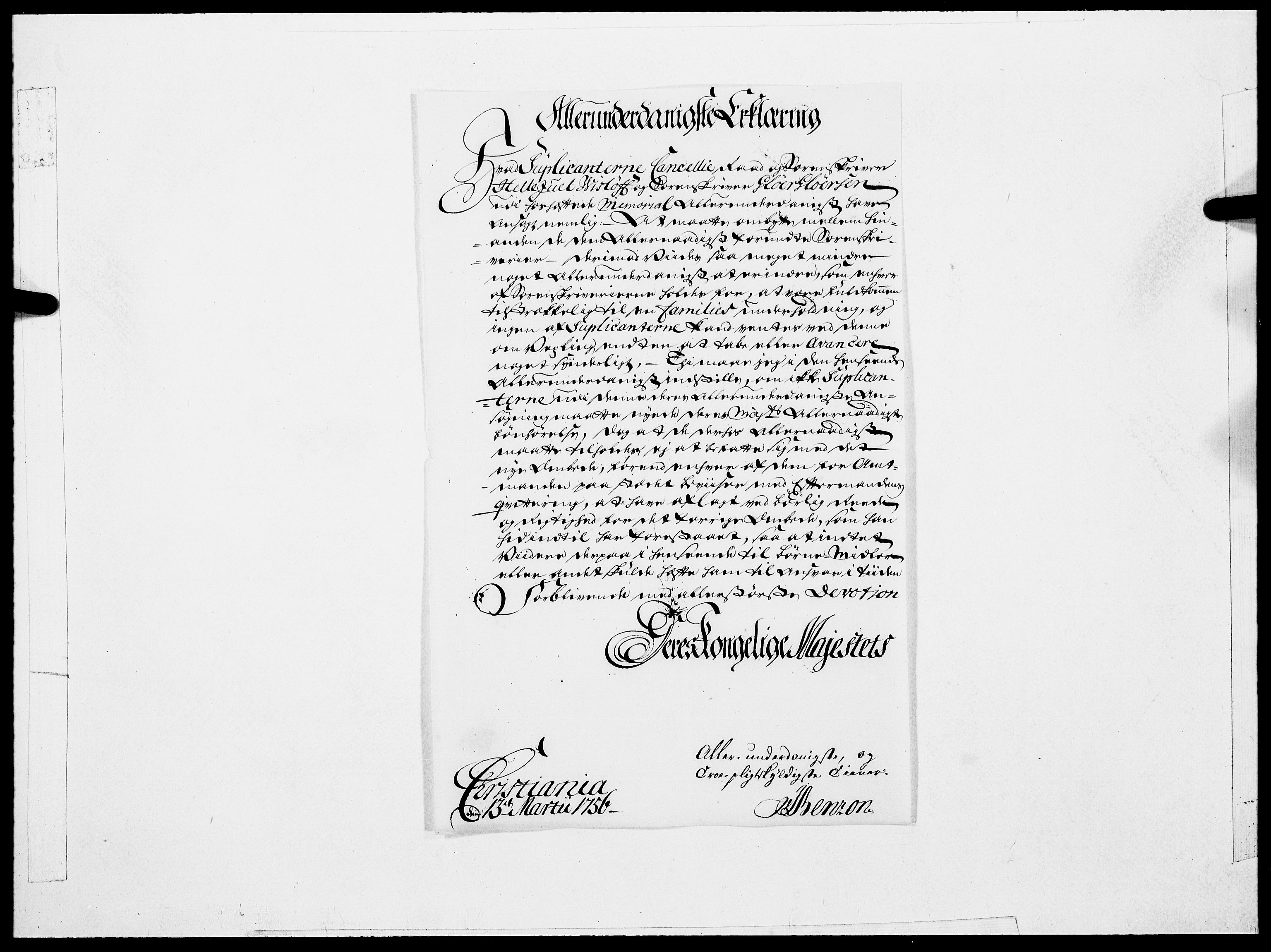 Danske Kanselli 1572-1799, AV/RA-EA-3023/F/Fc/Fcc/Fcca/L0171: Norske innlegg 1572-1799, 1756, s. 319