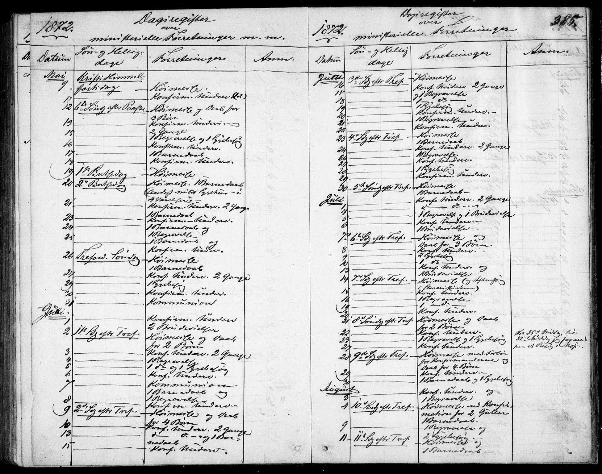 Garnisonsmenigheten Kirkebøker, AV/SAO-A-10846/F/Fa/L0011: Ministerialbok nr. 11, 1870-1880, s. 385